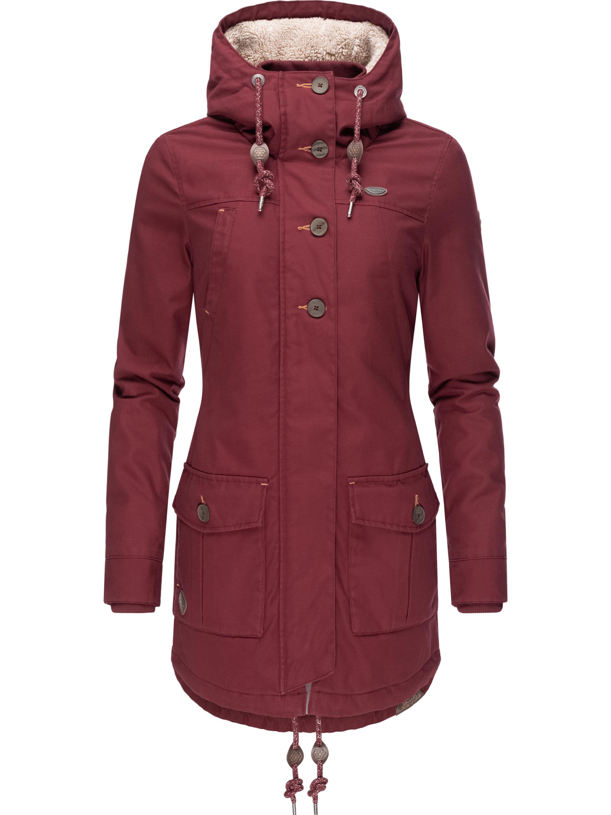 Langer Winterparka mit Kapuze "Jane Black Label" Wine Red21