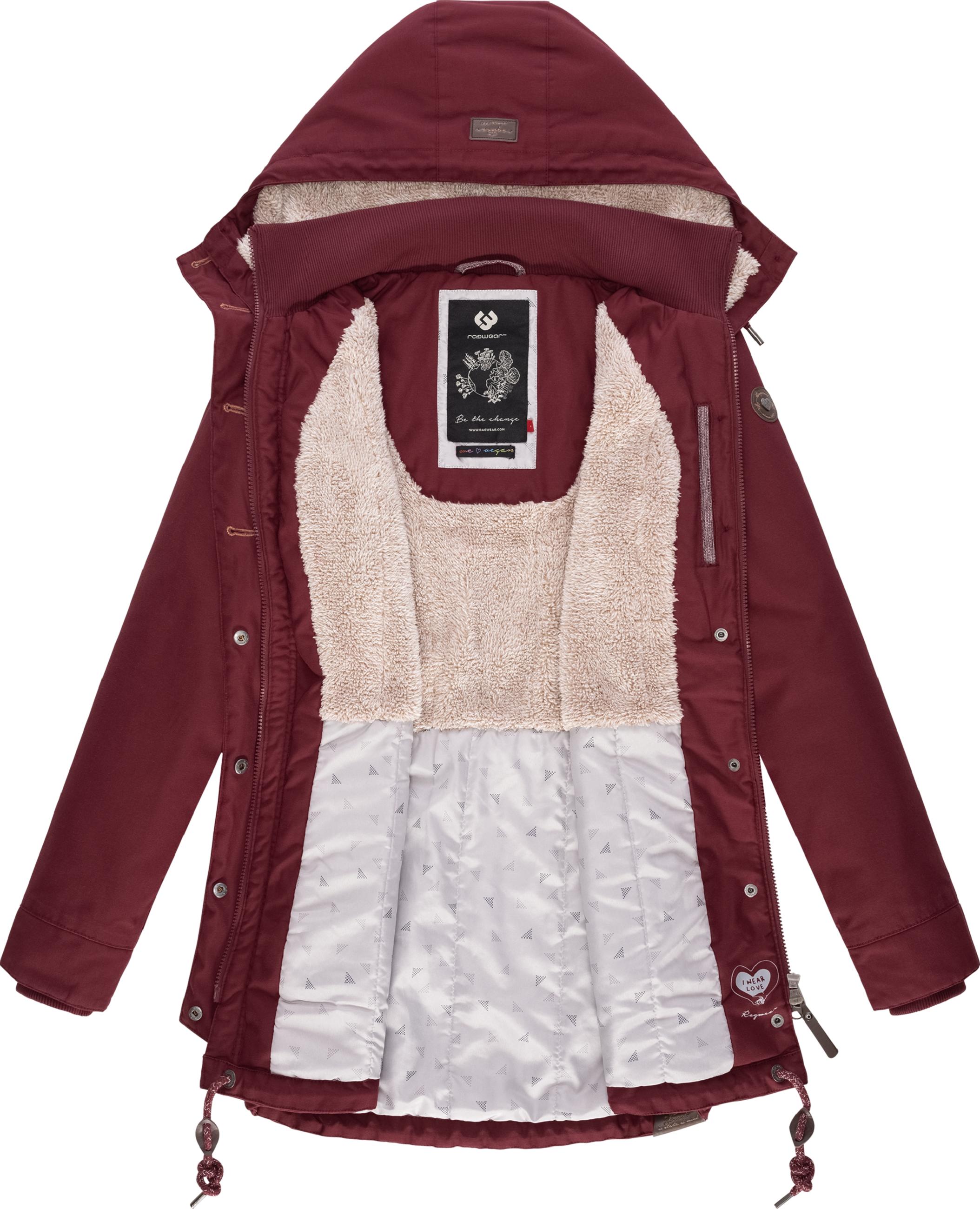 Langer Winterparka mit Kapuze "Jane Black Label" Wine Red21