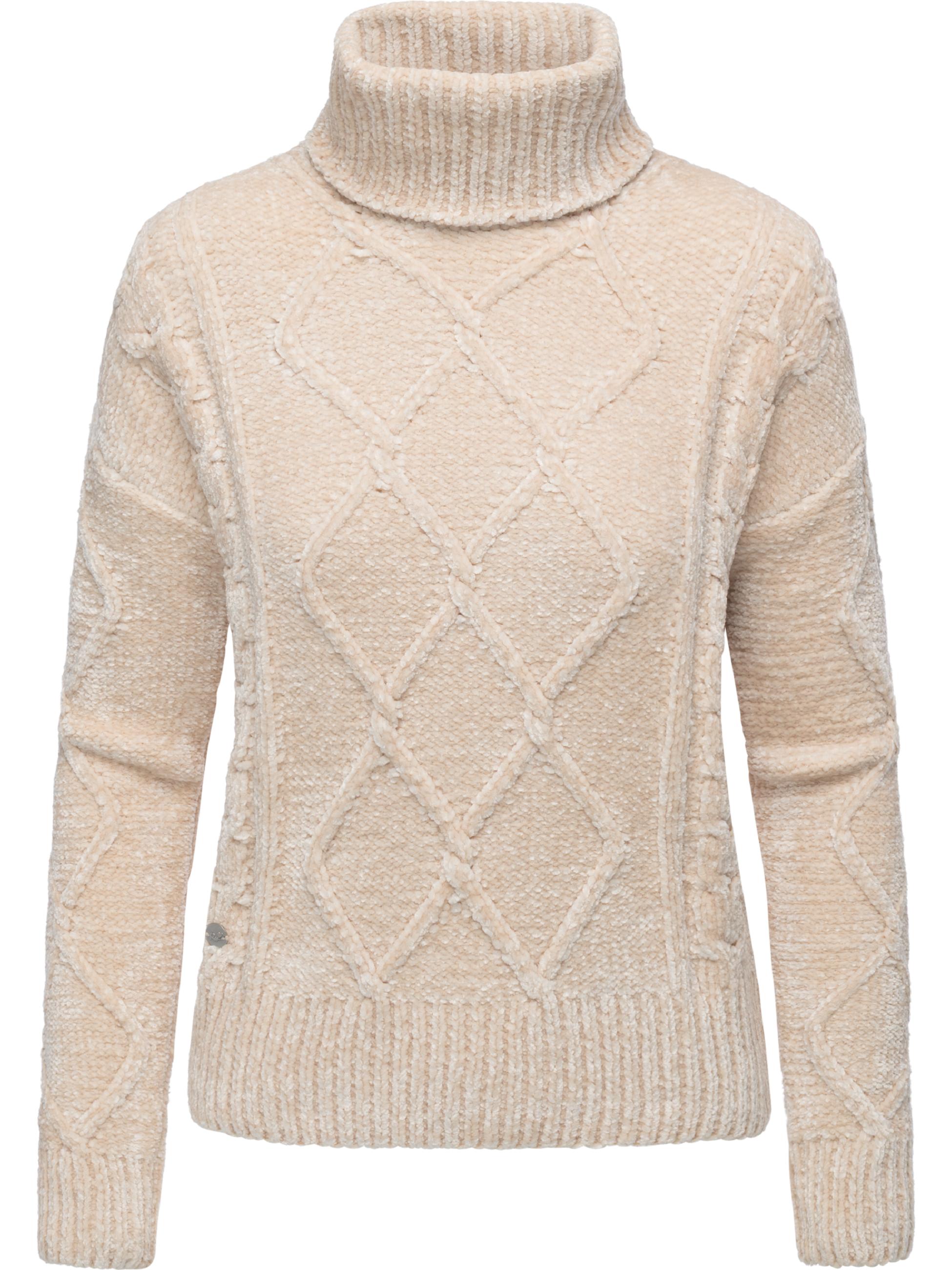 Weicher Strickpullover mit Rollkragen "Janna Short" Ecru