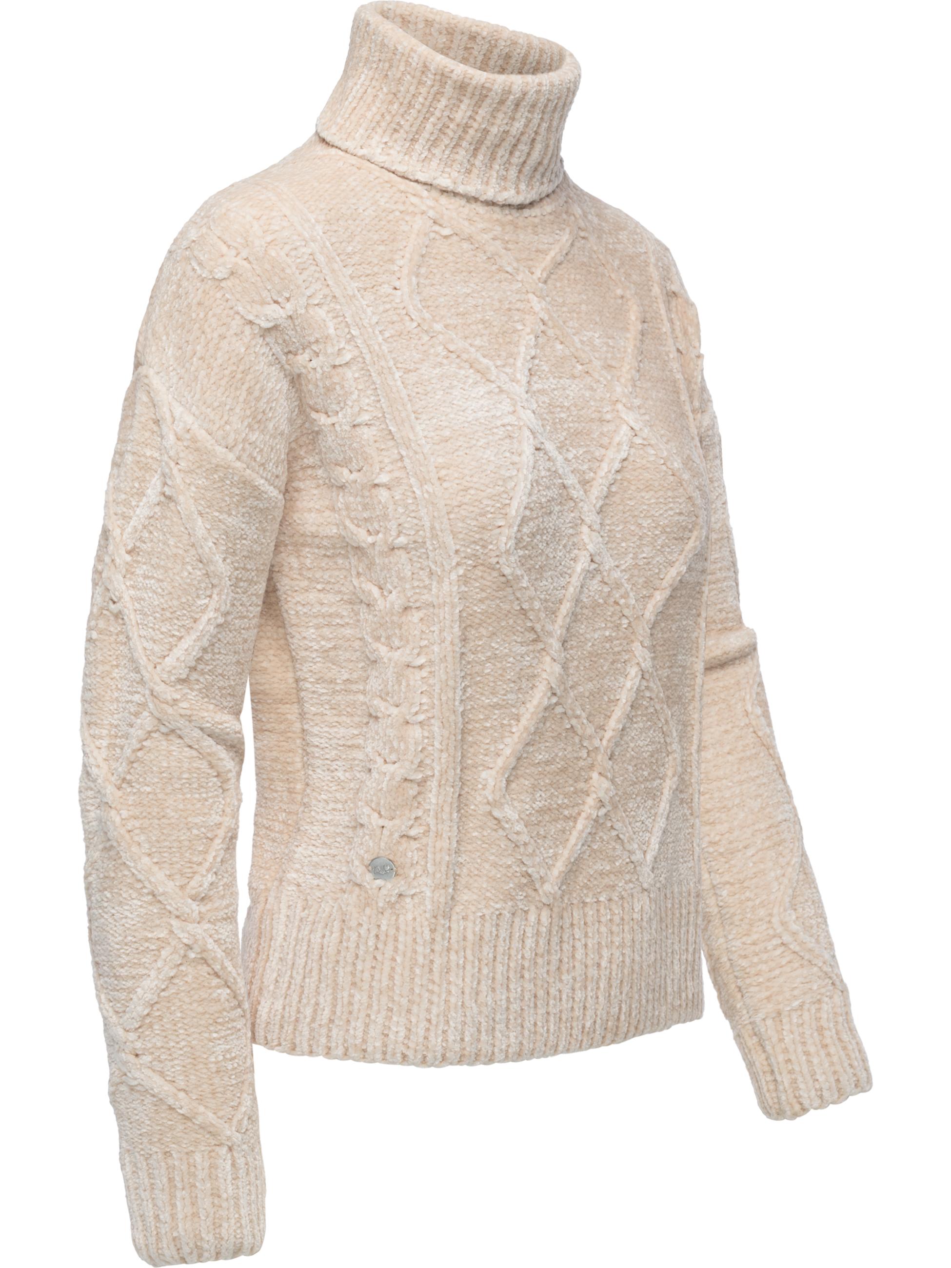 Weicher Strickpullover mit Rollkragen "Janna Short" Ecru
