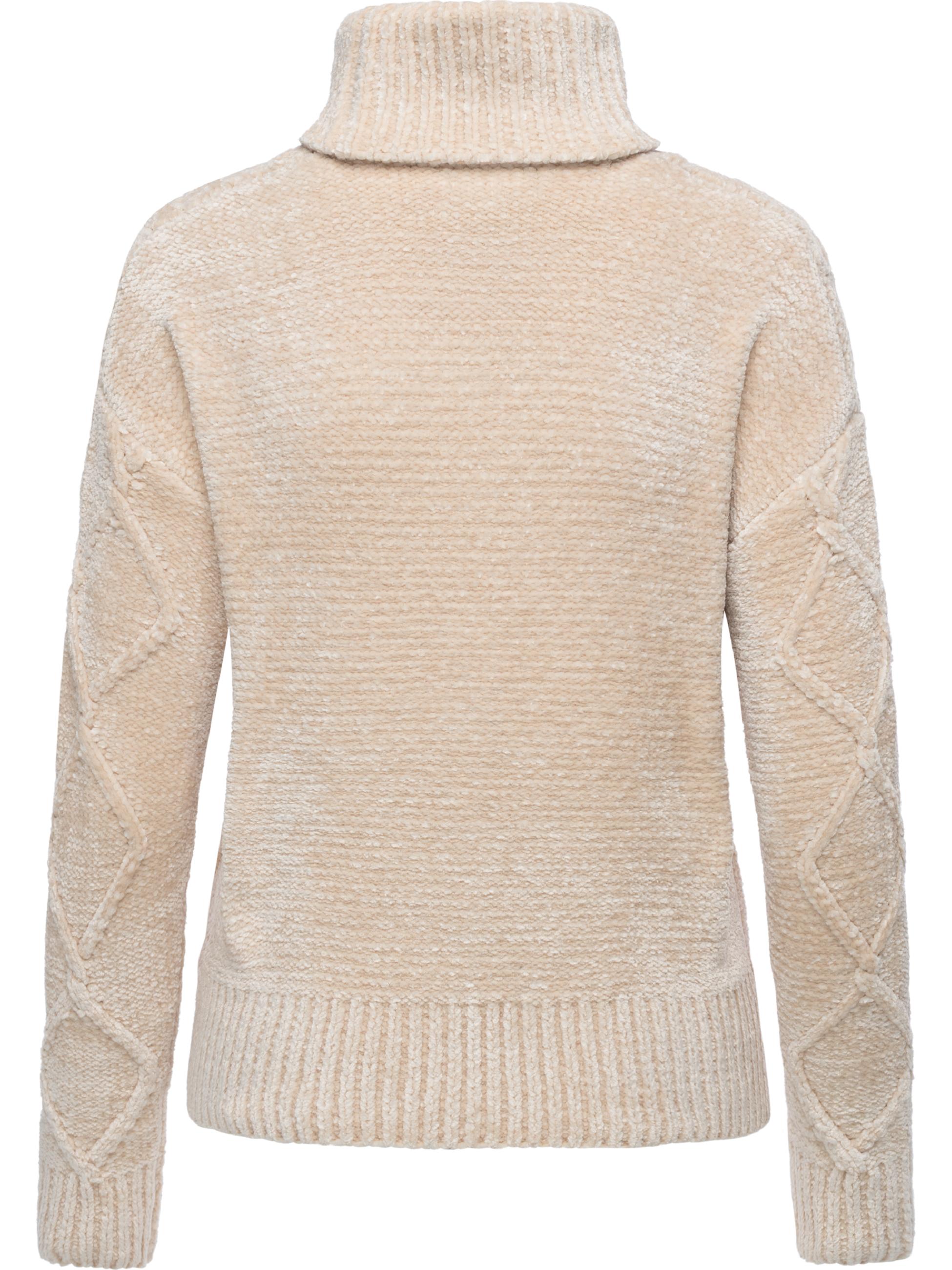 Weicher Strickpullover mit Rollkragen "Janna Short" Ecru