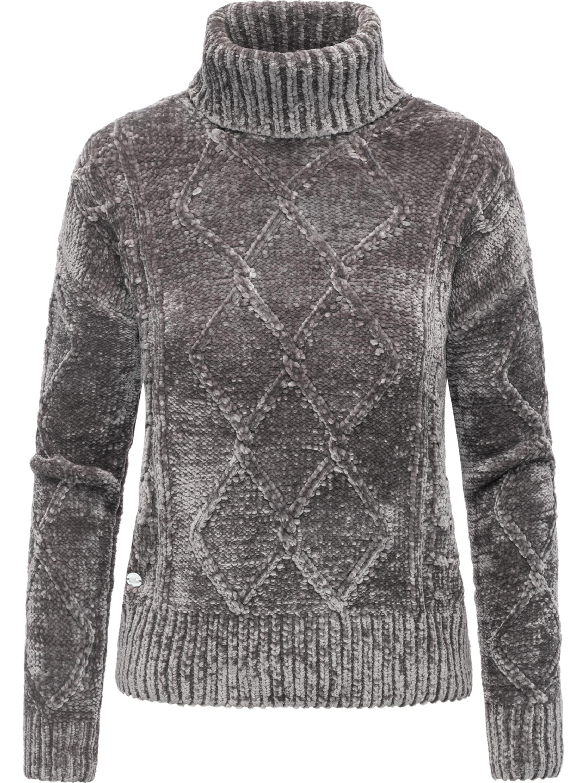 Weicher Strickpullover mit Rollkragen "Janna Short" Stone Grey