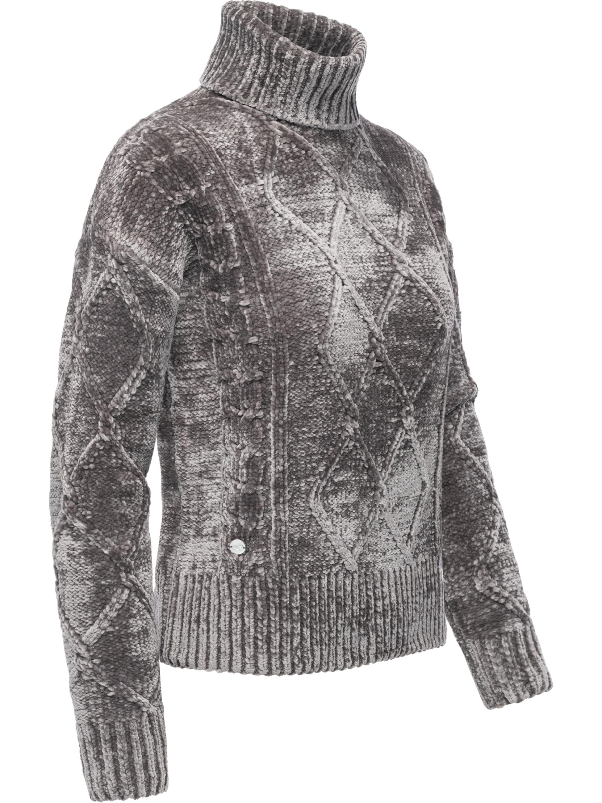 Weicher Strickpullover mit Rollkragen "Janna Short" Stone Grey