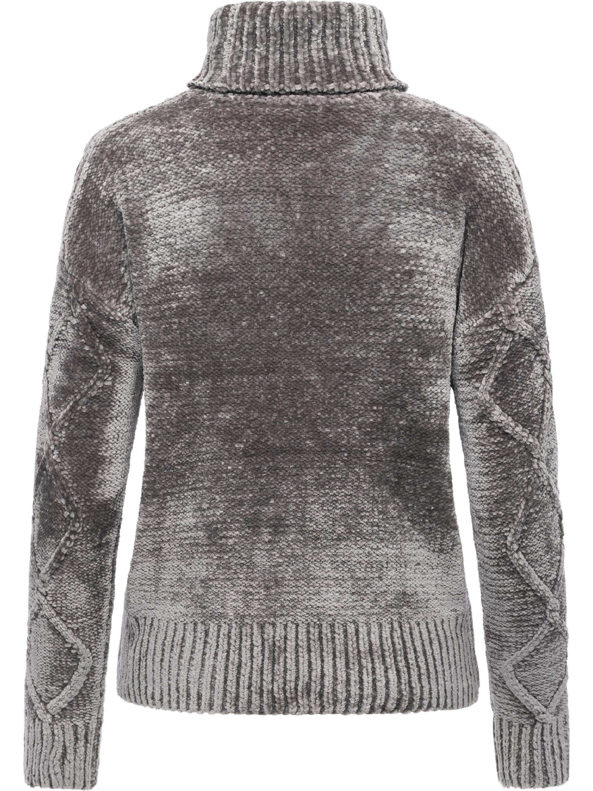 Weicher Strickpullover mit Rollkragen "Janna Short" Stone Grey