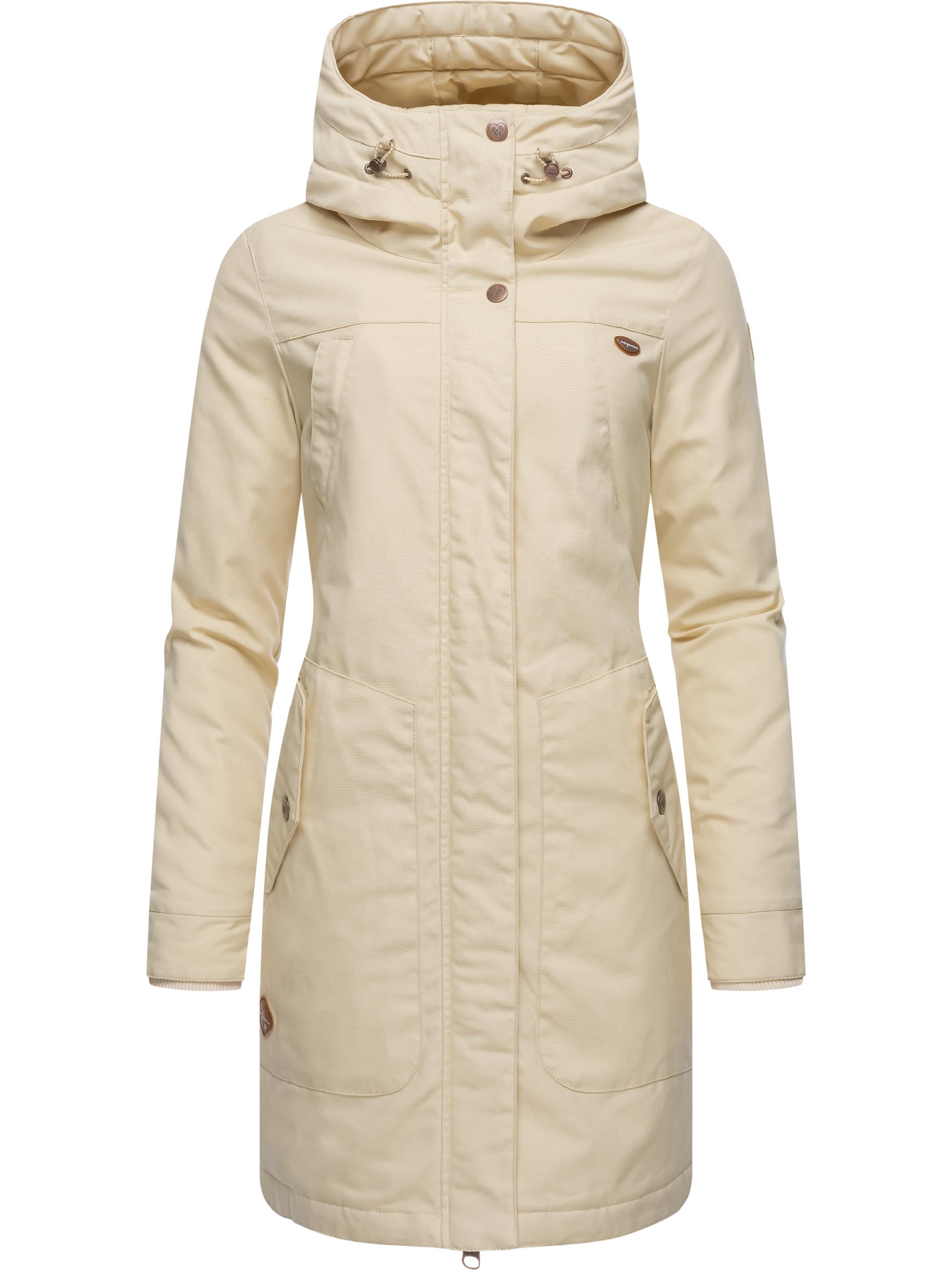 Langer Winterparka mit Kapuze "Jannisa" Beige