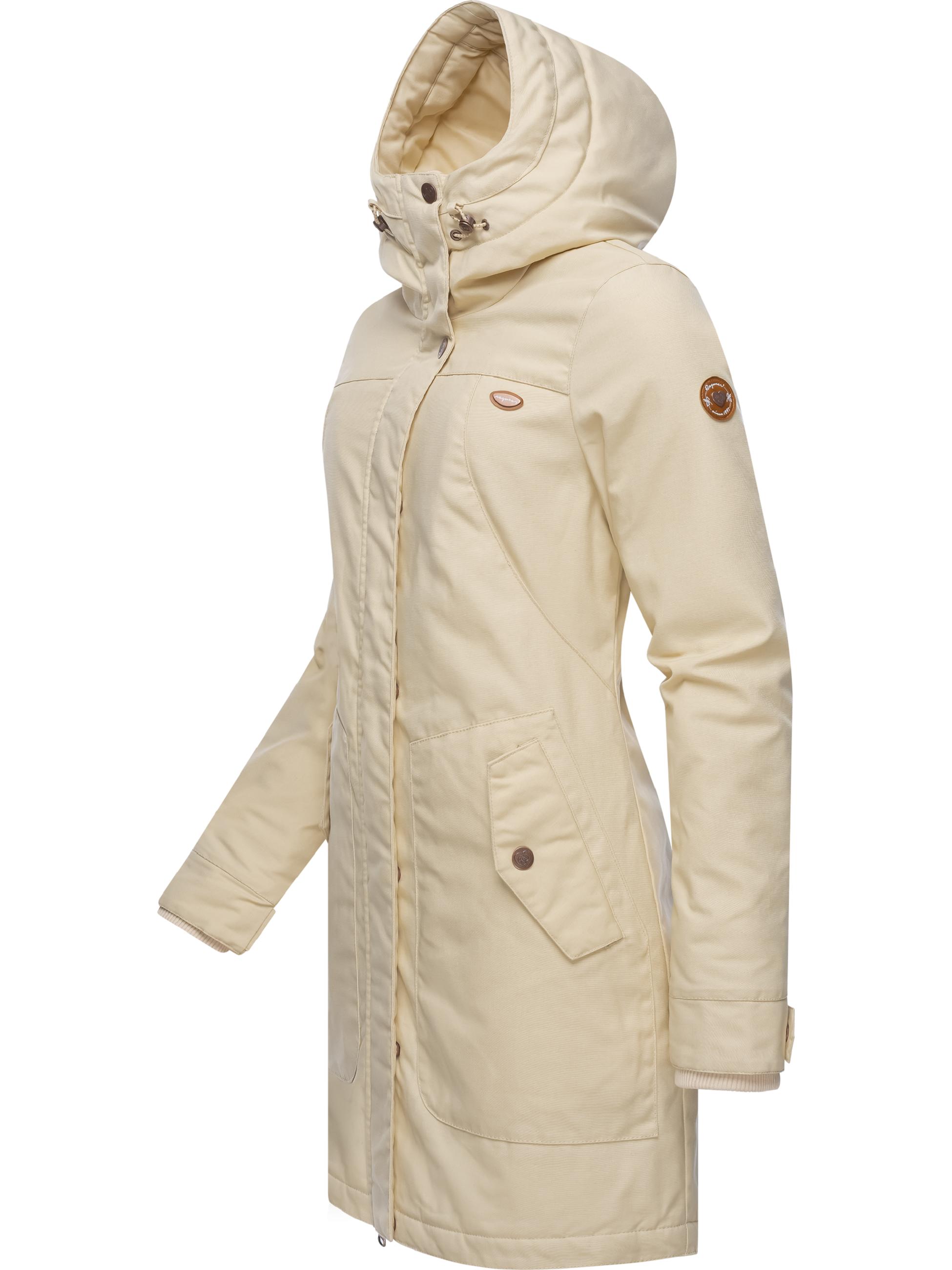 Langer Winterparka mit Kapuze "Jannisa" Beige