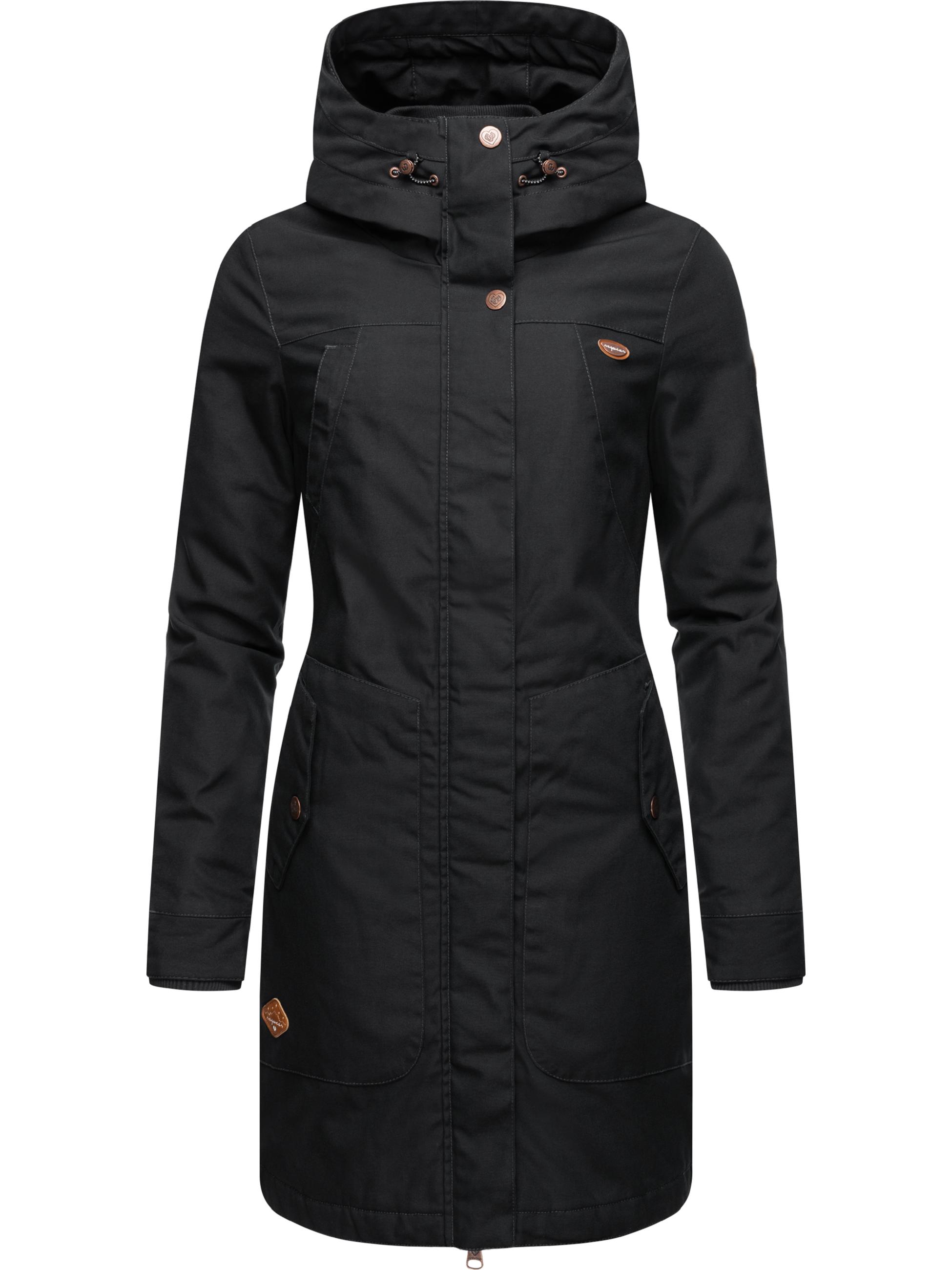 Langer Winterparka mit Kapuze "Jannisa" Black