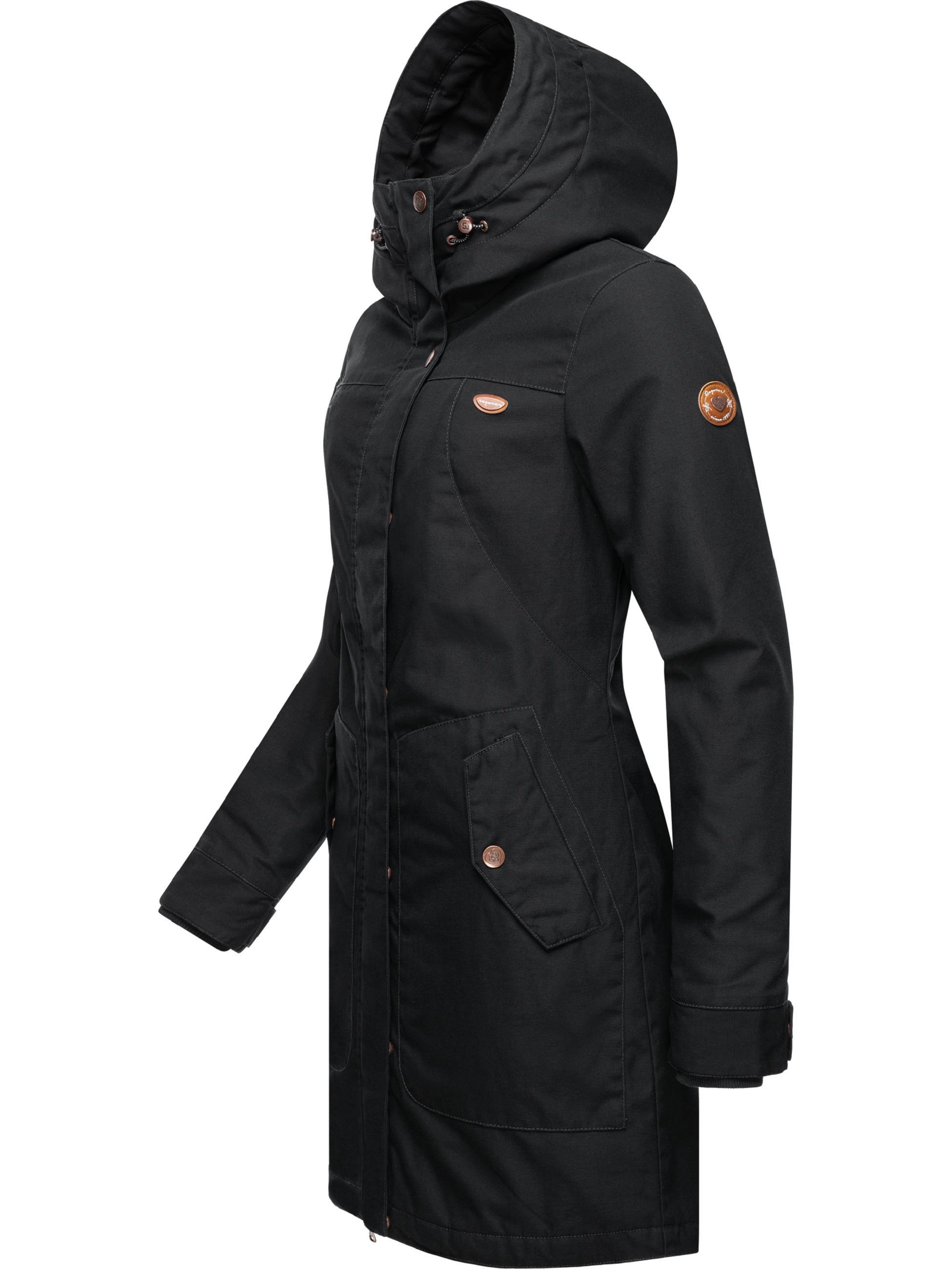 Langer Winterparka mit Kapuze "Jannisa" Black