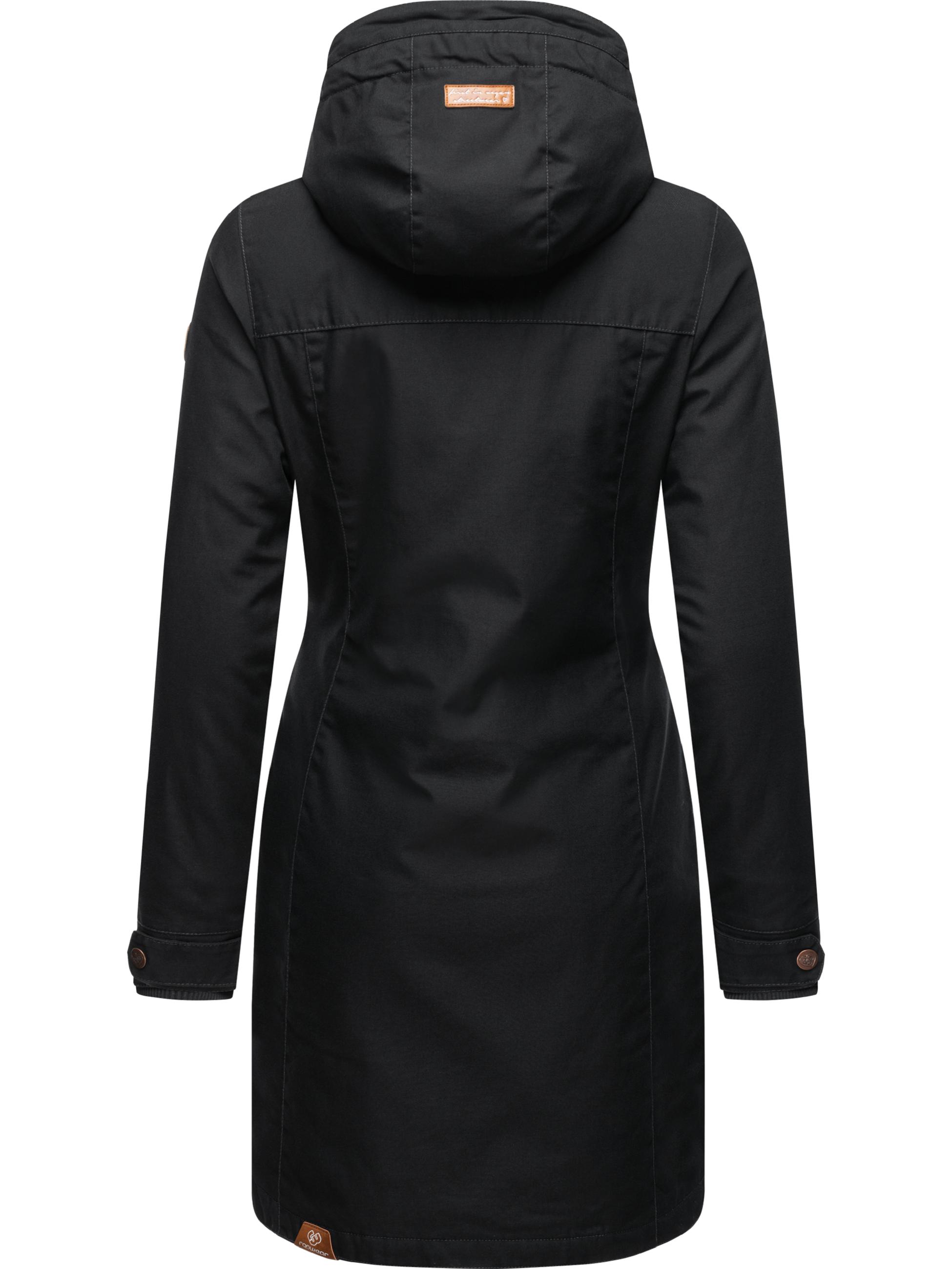 Langer Winterparka mit Kapuze "Jannisa" Black