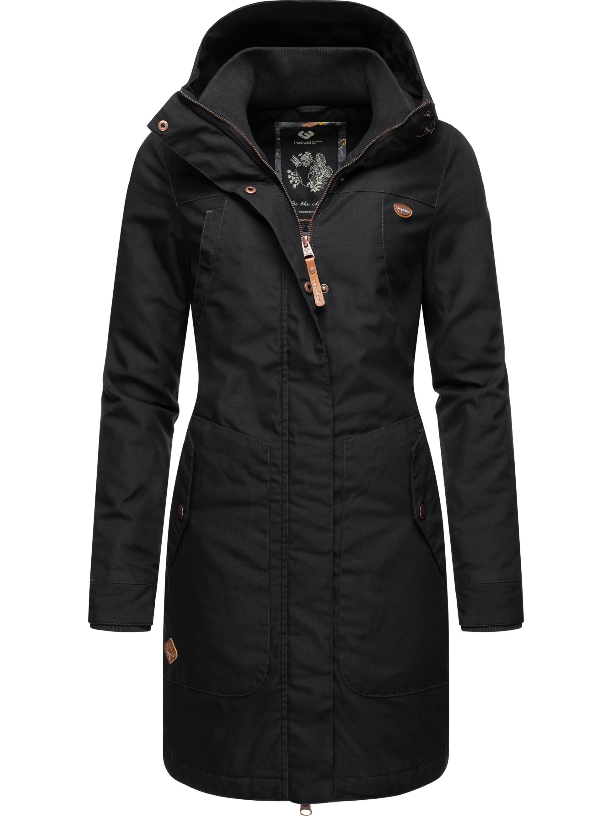 Langer Winterparka mit Kapuze "Jannisa" Black