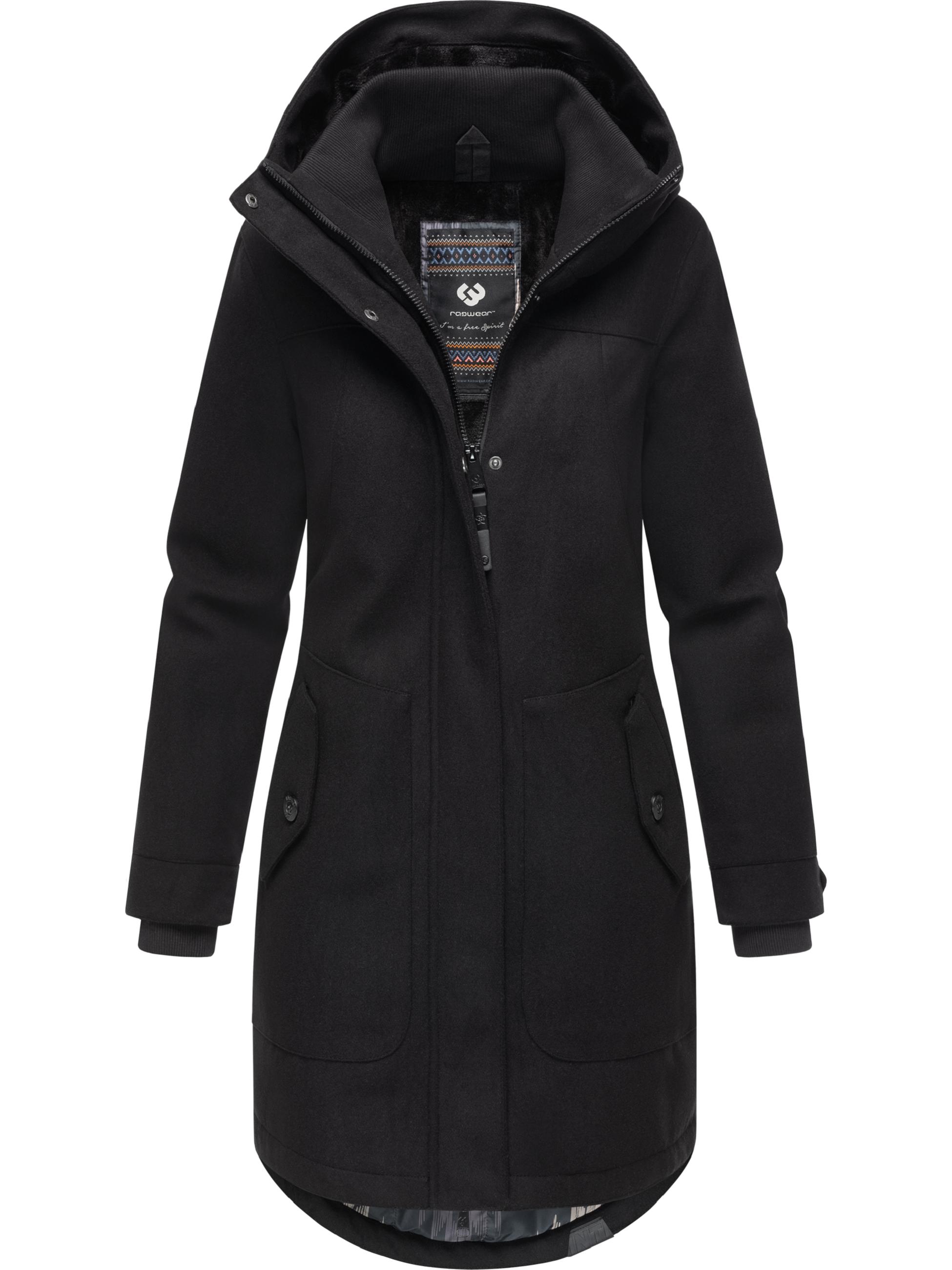 Wintermantel in Woll-Optik "Jannisa Coat" Black