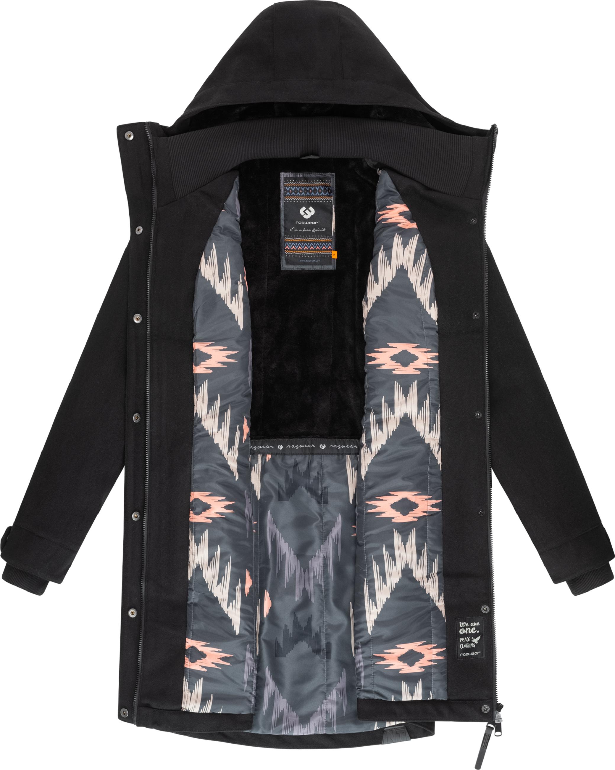 Wintermantel in Woll-Optik "Jannisa Coat" Black