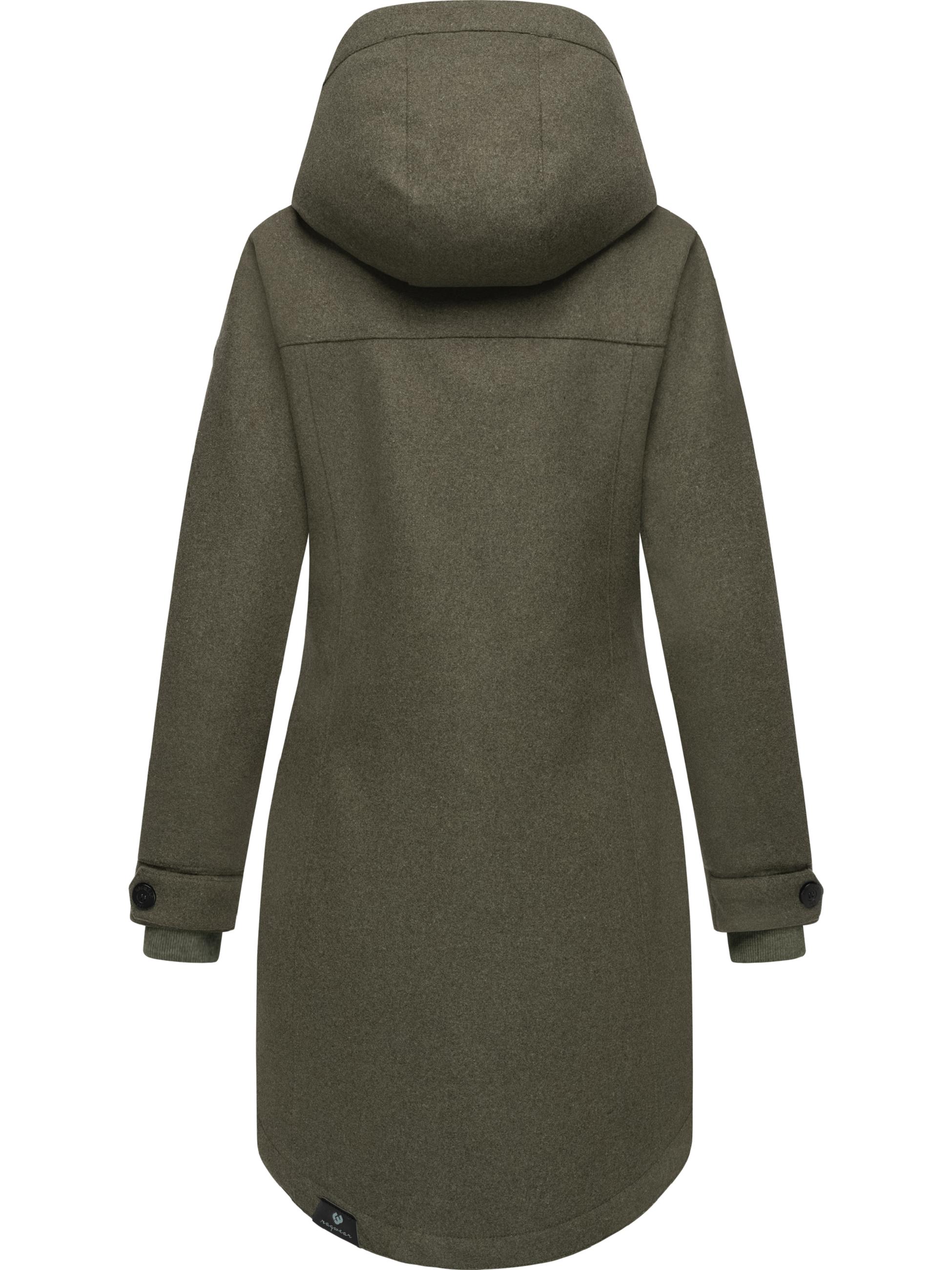 Wintermantel in Woll-Optik "Jannisa Coat" Dark Olive