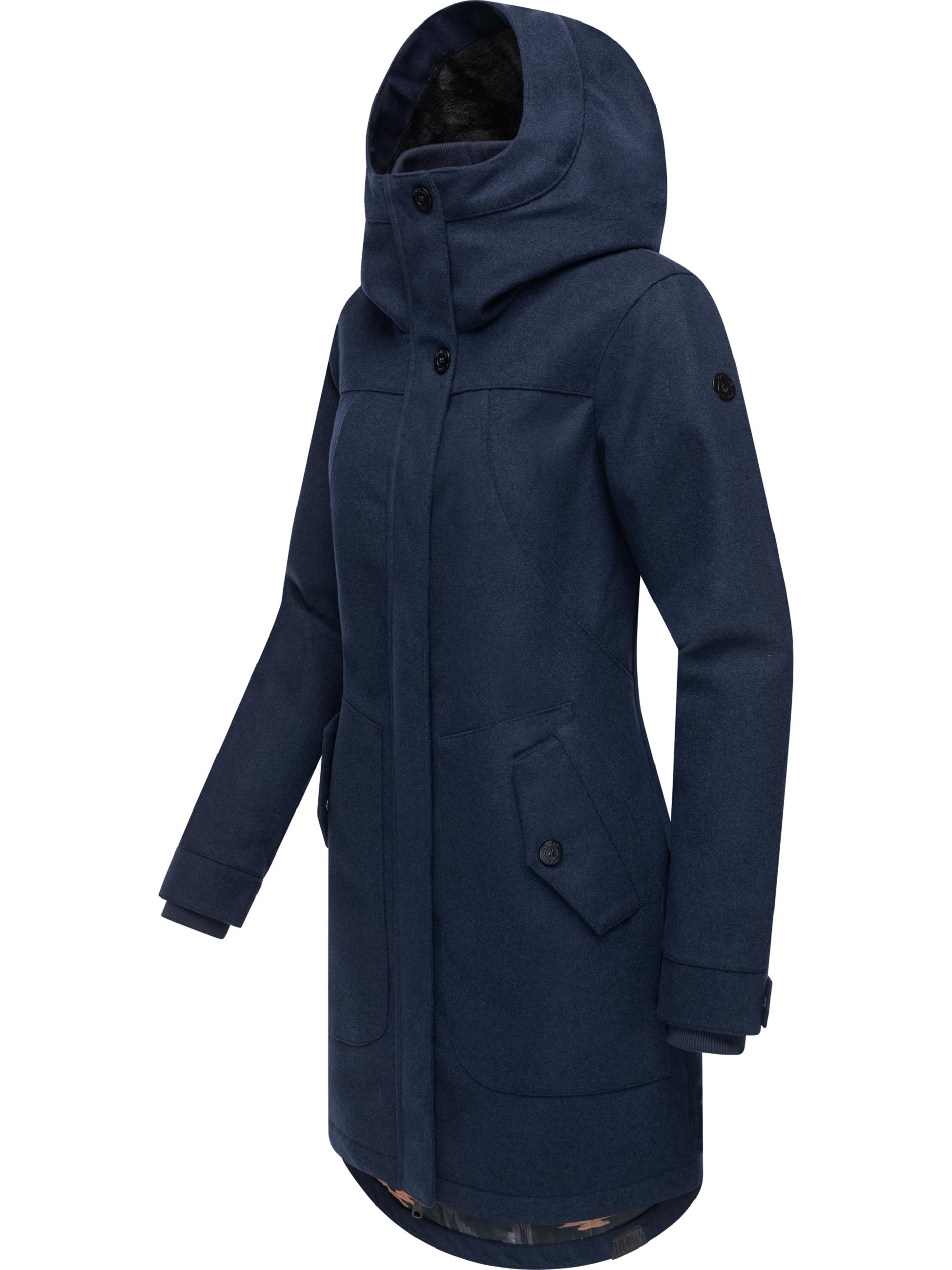 Wintermantel in Woll-Optik "Jannisa Coat" Navy