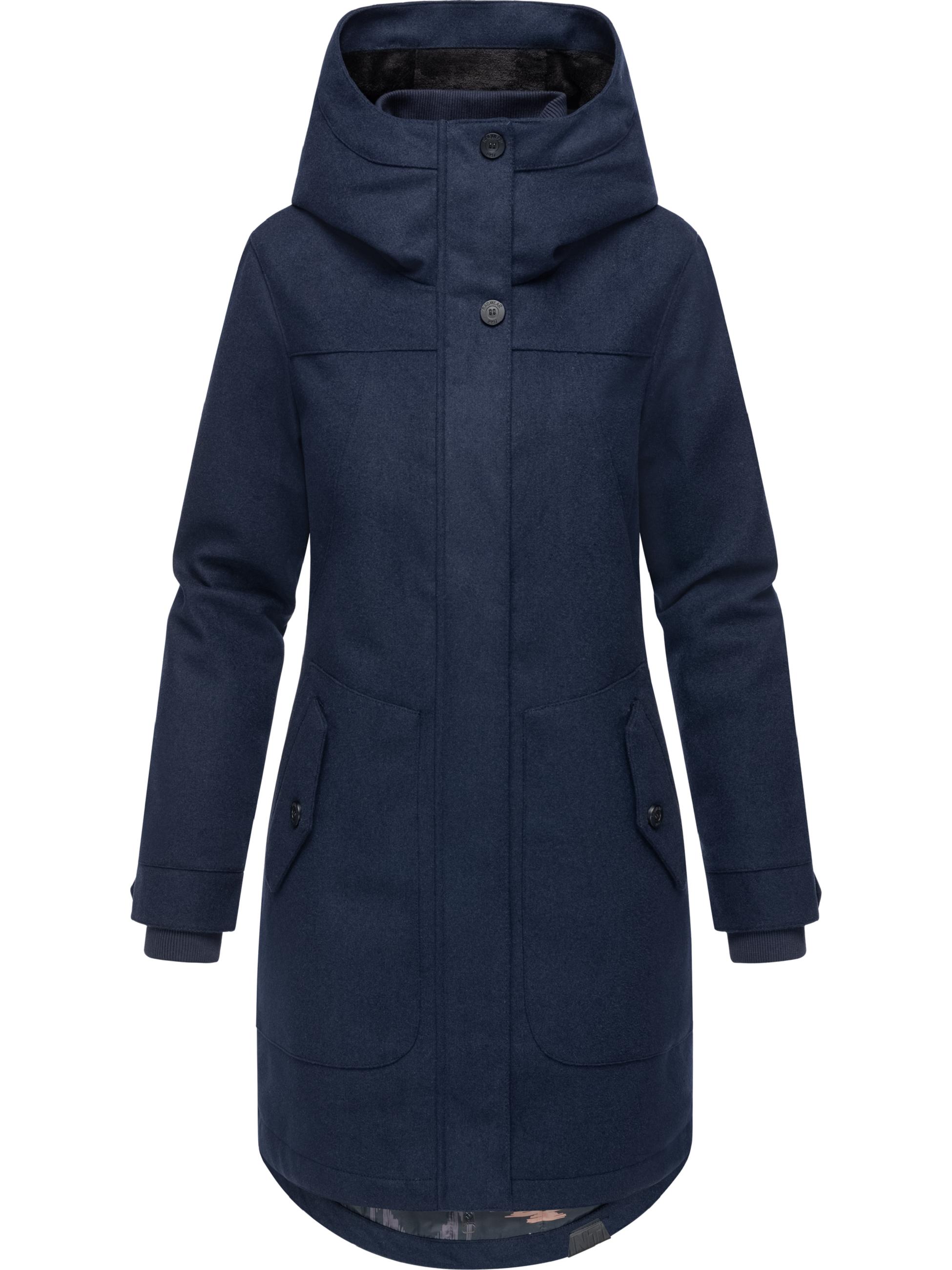 Wintermantel in Woll-Optik "Jannisa Coat" Navy