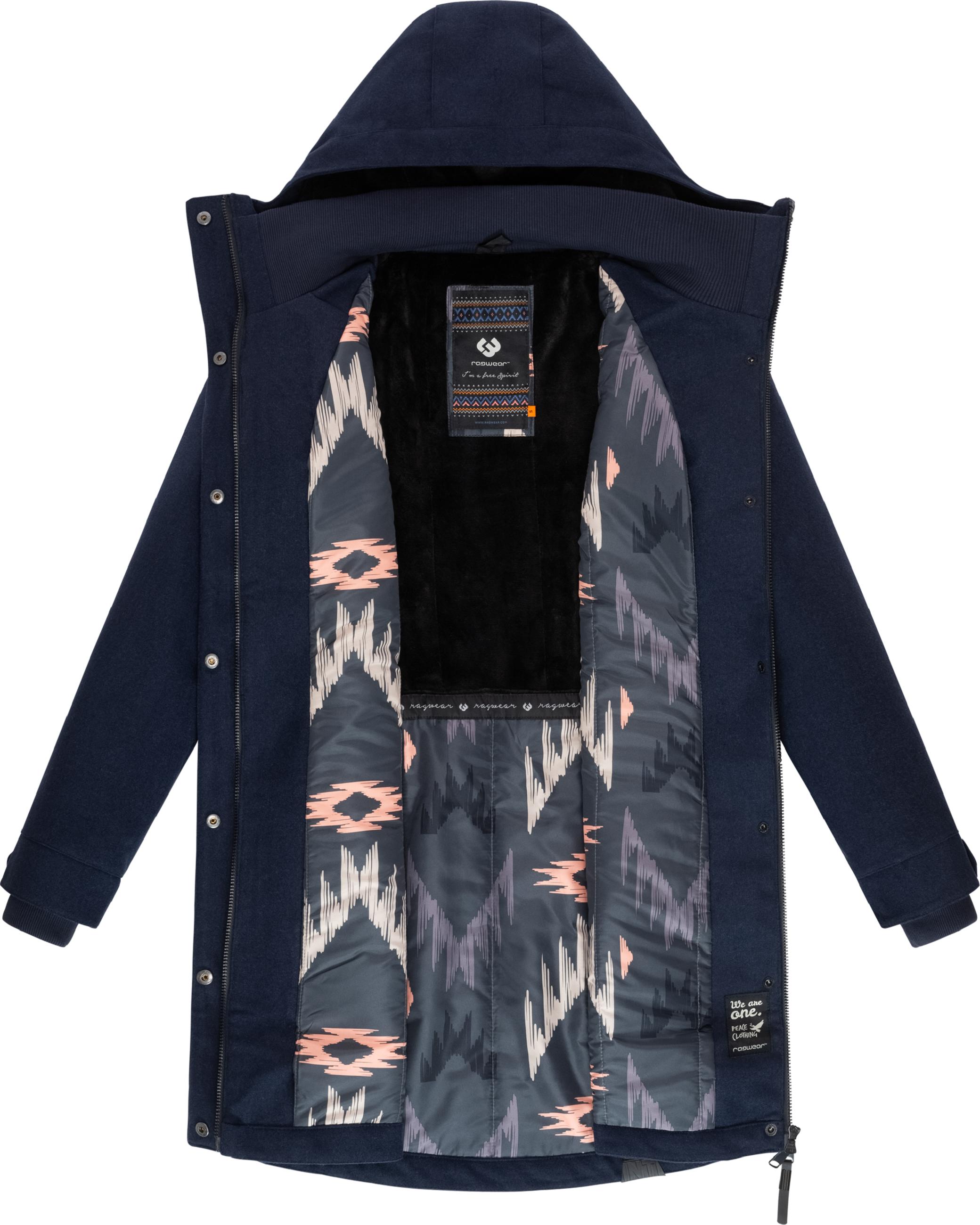 Wintermantel in Woll-Optik "Jannisa Coat" Navy