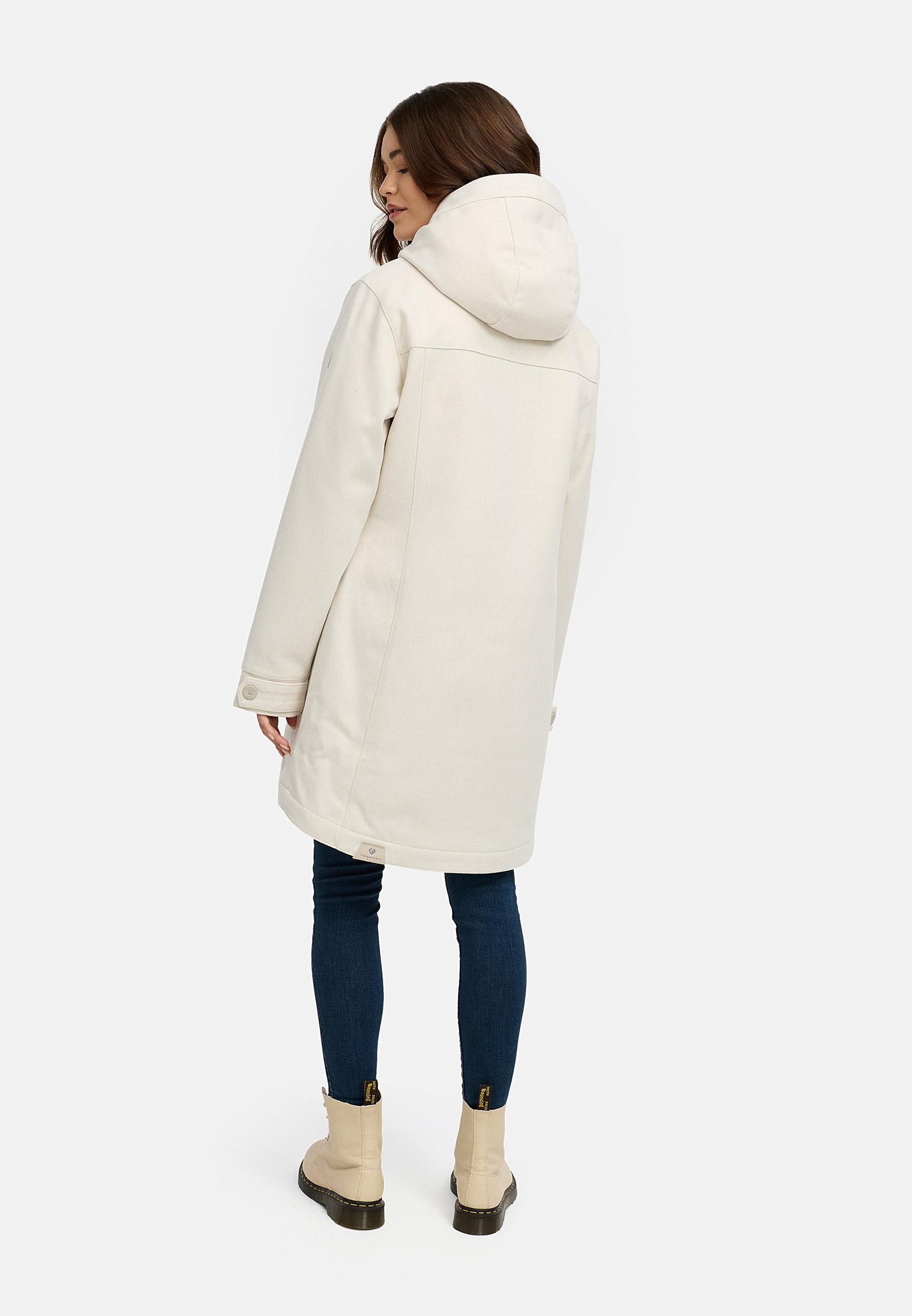 Klassischer Wintermantel in Woll-Optik "Jannisa Coat" Off White25