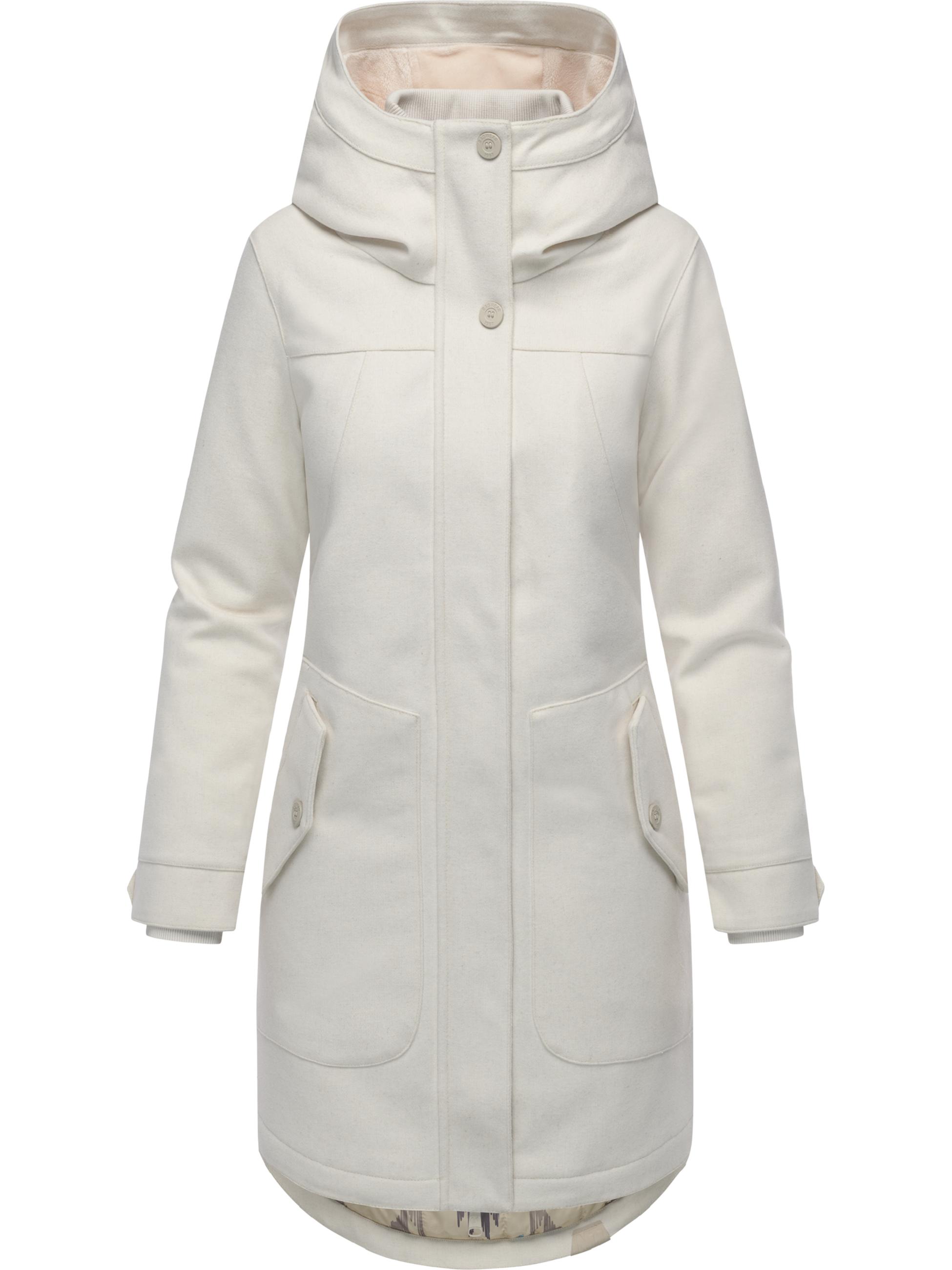 Klassischer Wintermantel in Woll-Optik "Jannisa Coat" Off White25