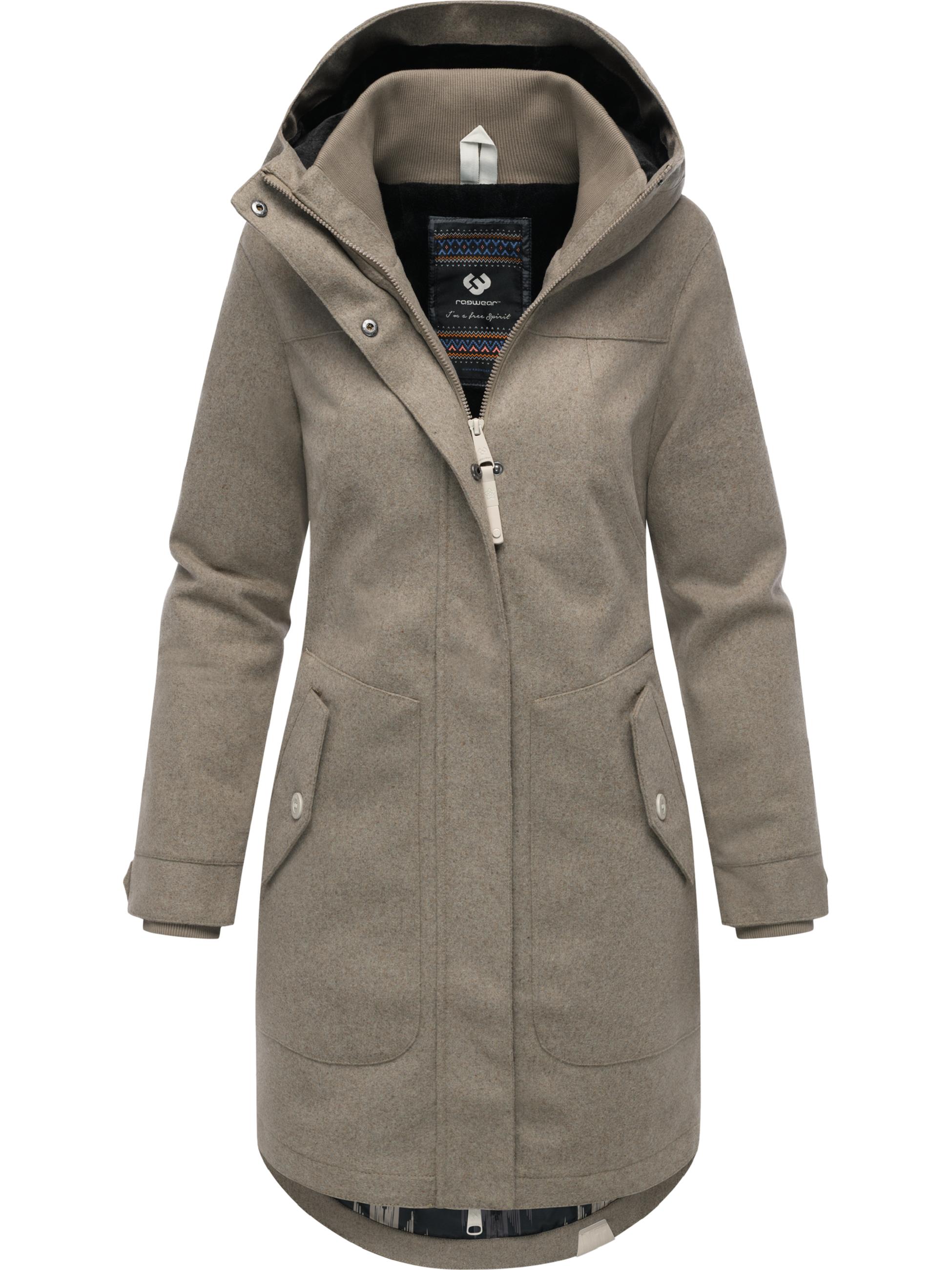 Klassischer Wintermantel in Woll-Optik "Jannisa Coat" Stone Brown25