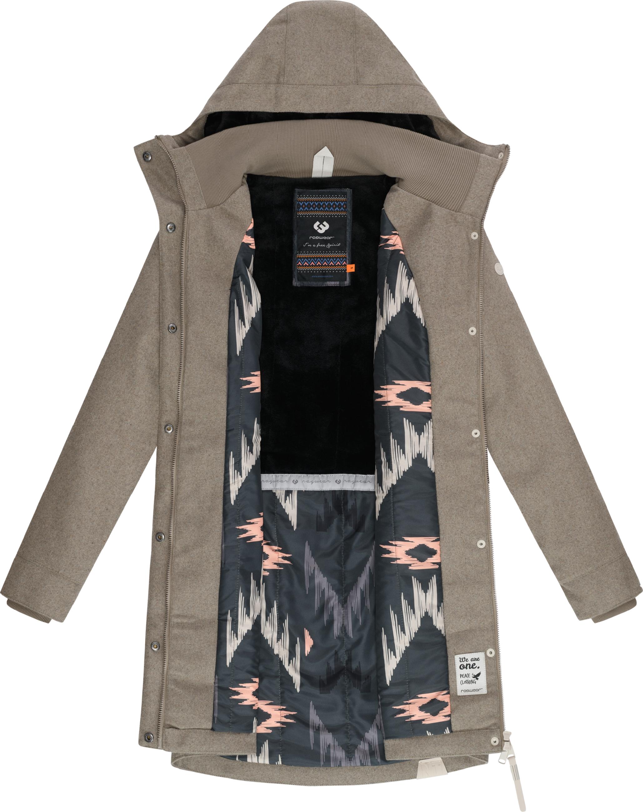 Klassischer Wintermantel in Woll-Optik "Jannisa Coat" Stone Brown25