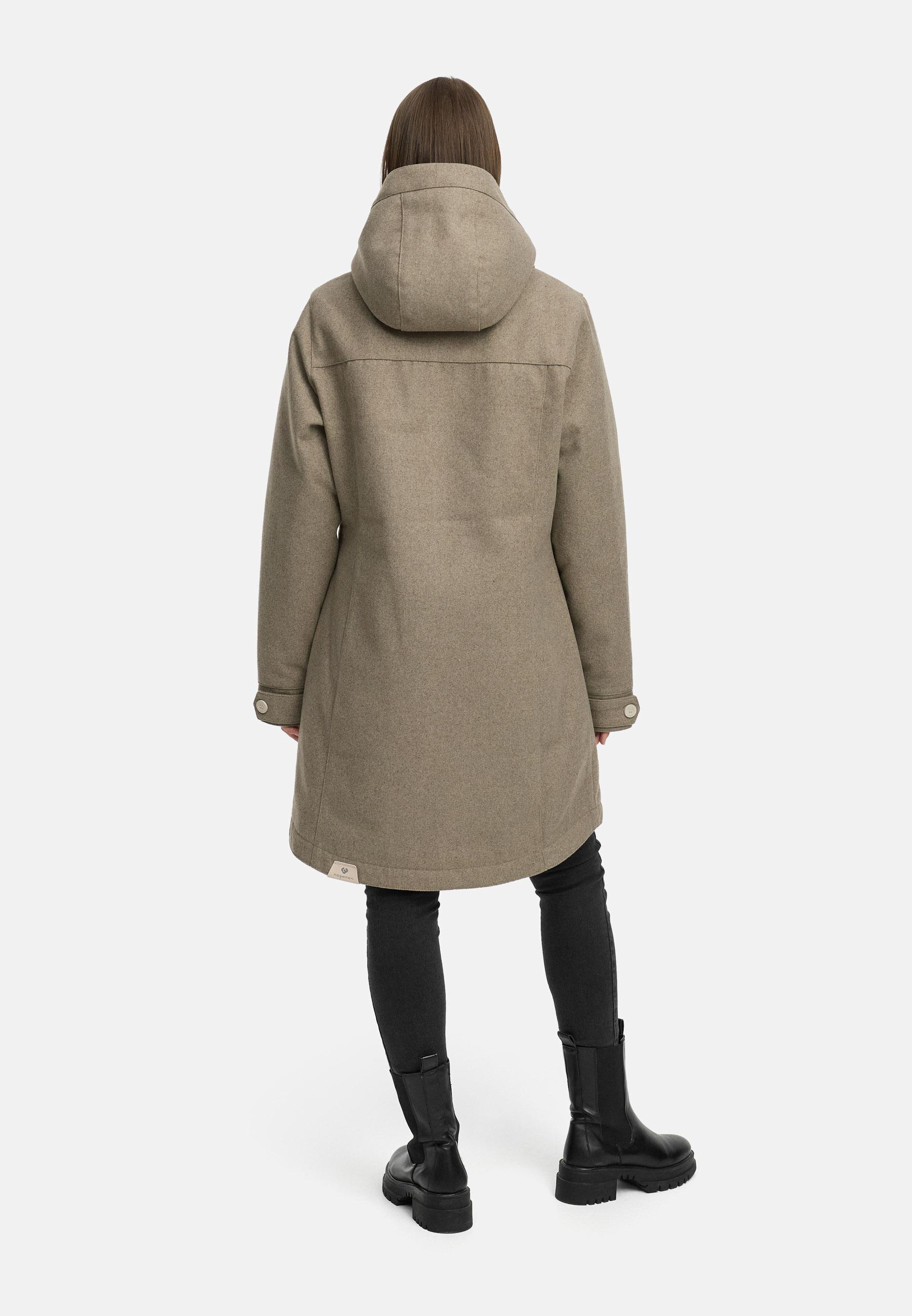 Klassischer Wintermantel in Woll-Optik "Jannisa Coat" Stone Brown25