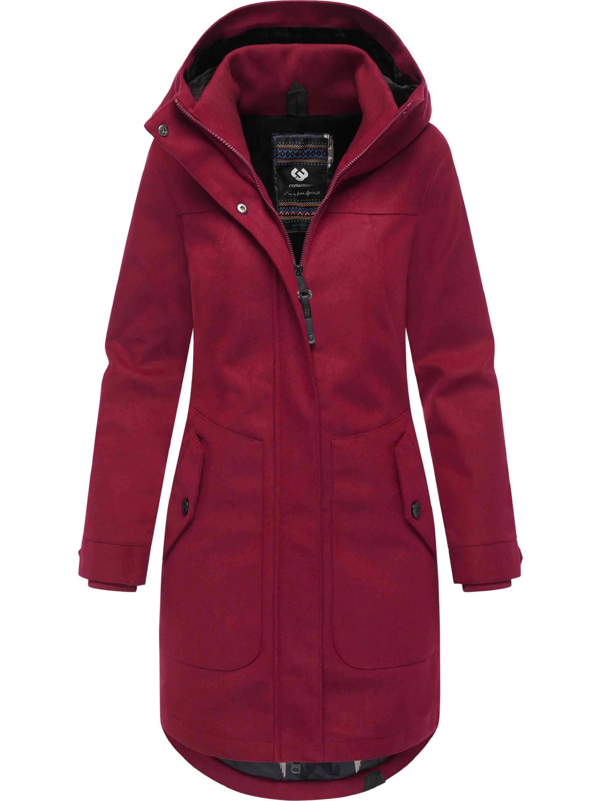 Klassischer Wintermantel in Woll-Optik "Jannisa Coat" Wine25