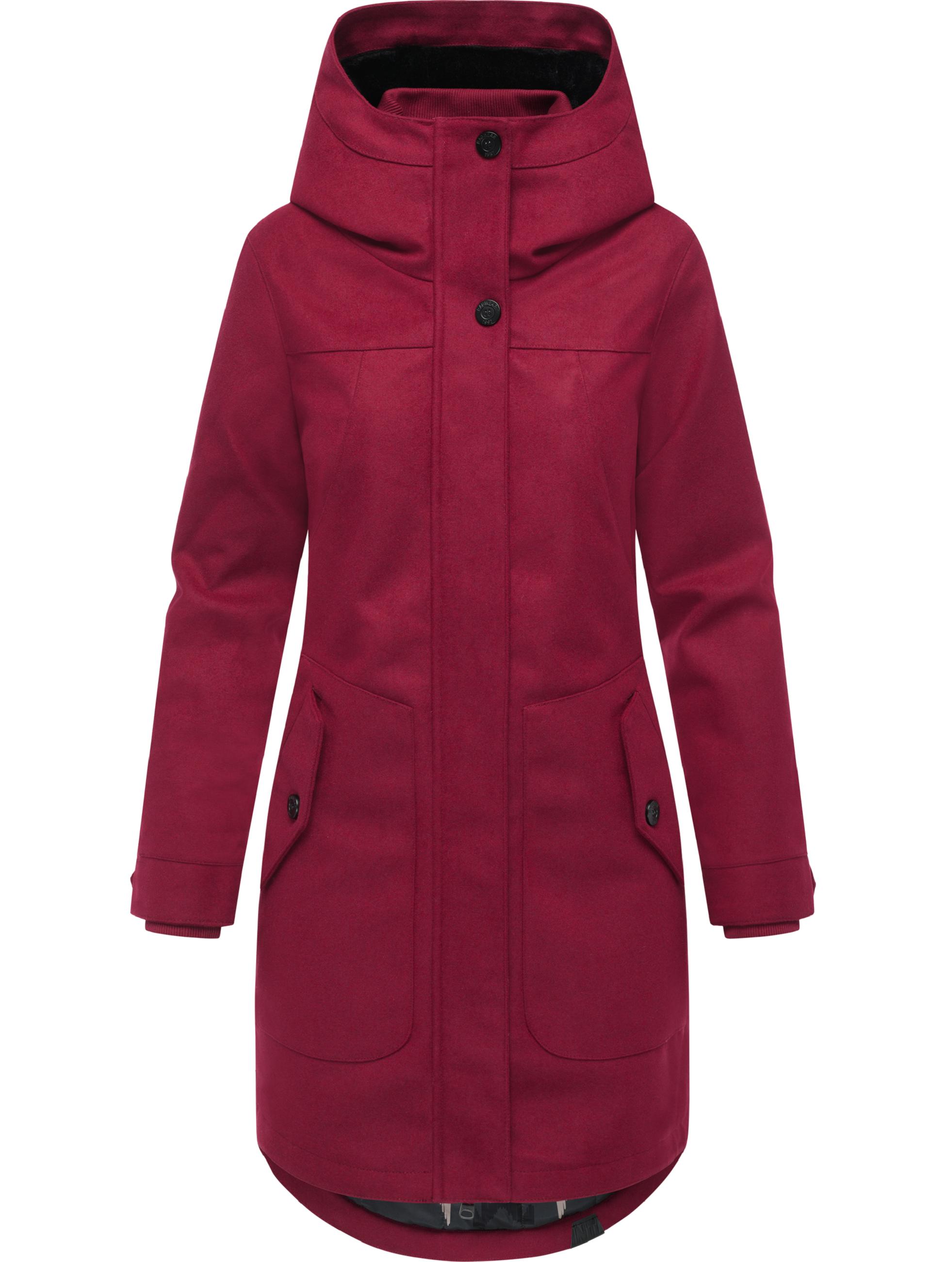 Klassischer Wintermantel in Woll-Optik "Jannisa Coat" Wine25