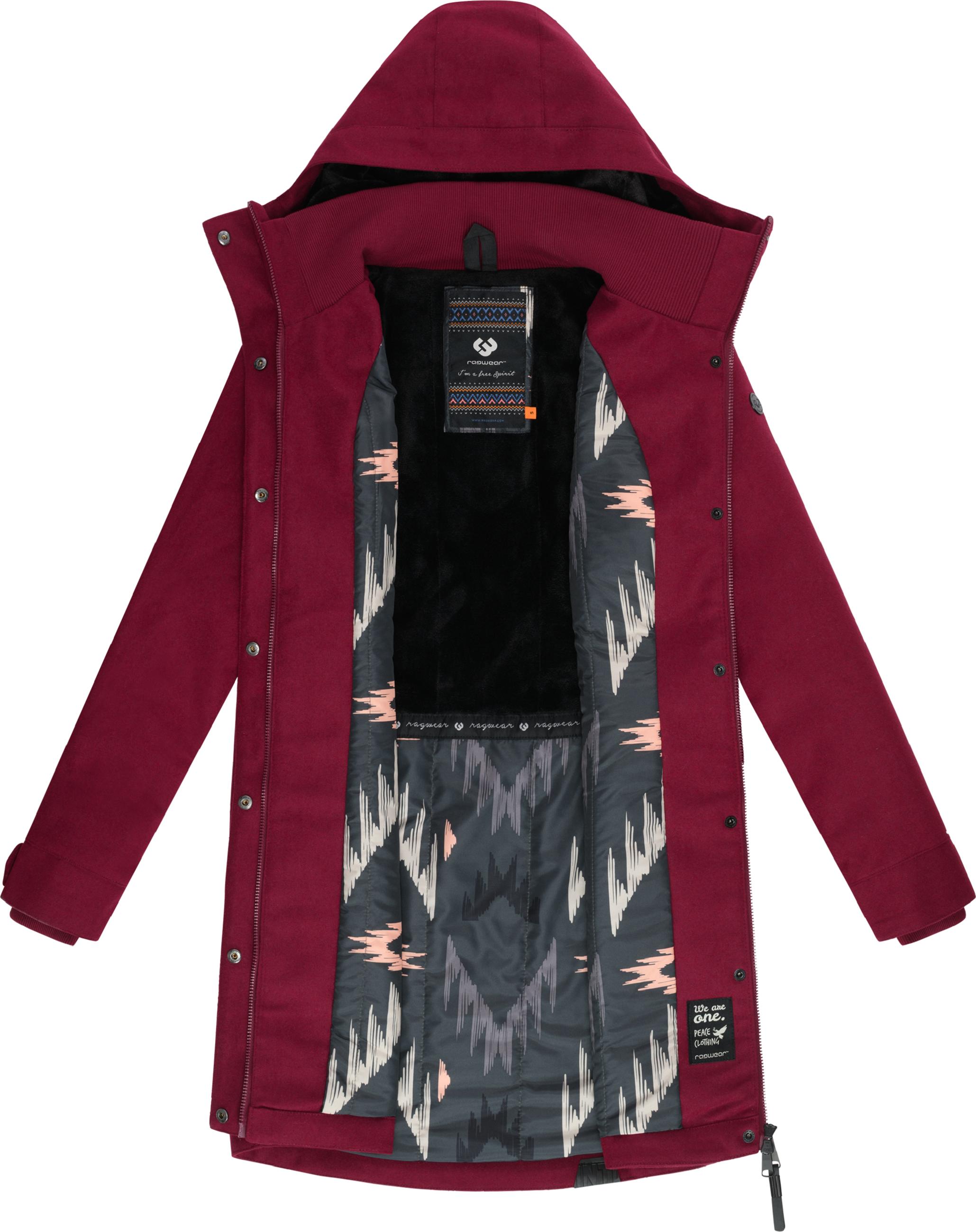 Klassischer Wintermantel in Woll-Optik "Jannisa Coat" Wine25