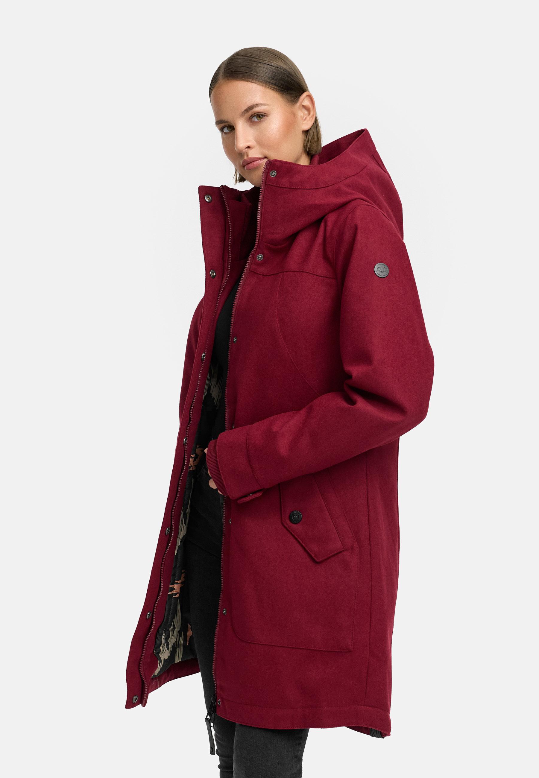 Klassischer Wintermantel in Woll-Optik "Jannisa Coat" Wine25