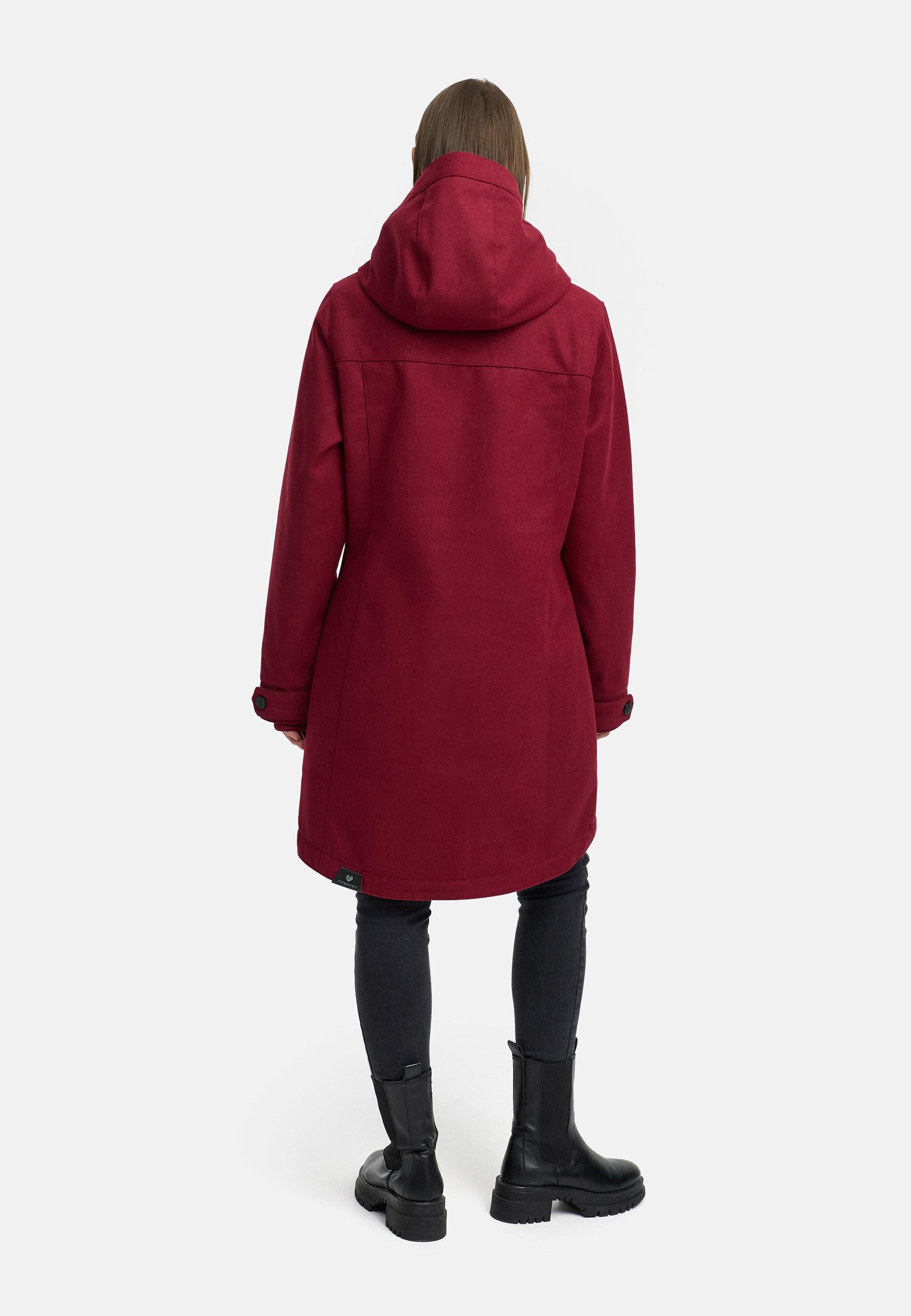 Klassischer Wintermantel in Woll-Optik "Jannisa Coat" Wine25