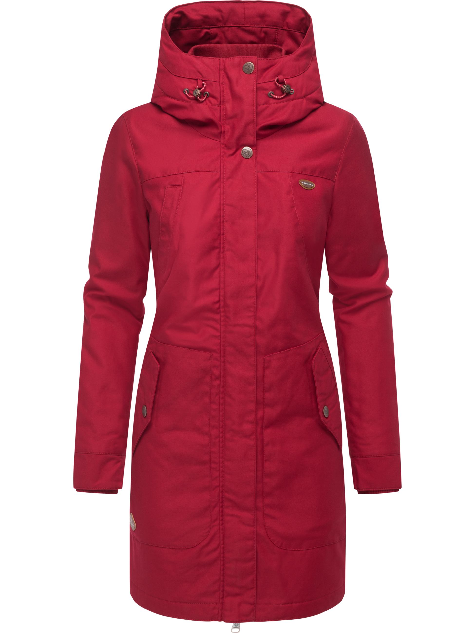 Langer Winterparka mit Kapuze "Jannisa" Dark Red25