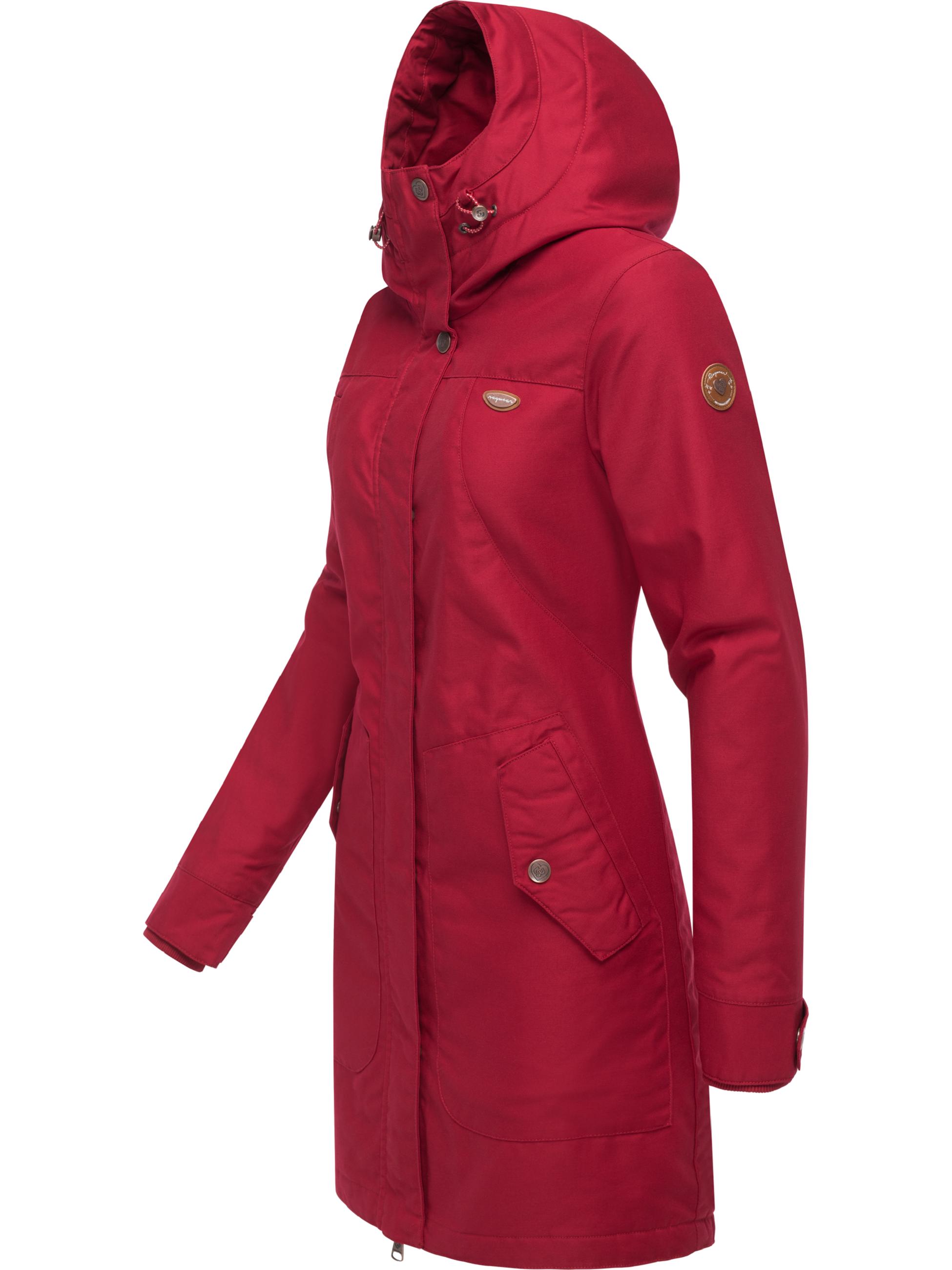 Langer Winterparka mit Kapuze "Jannisa" Dark Red25
