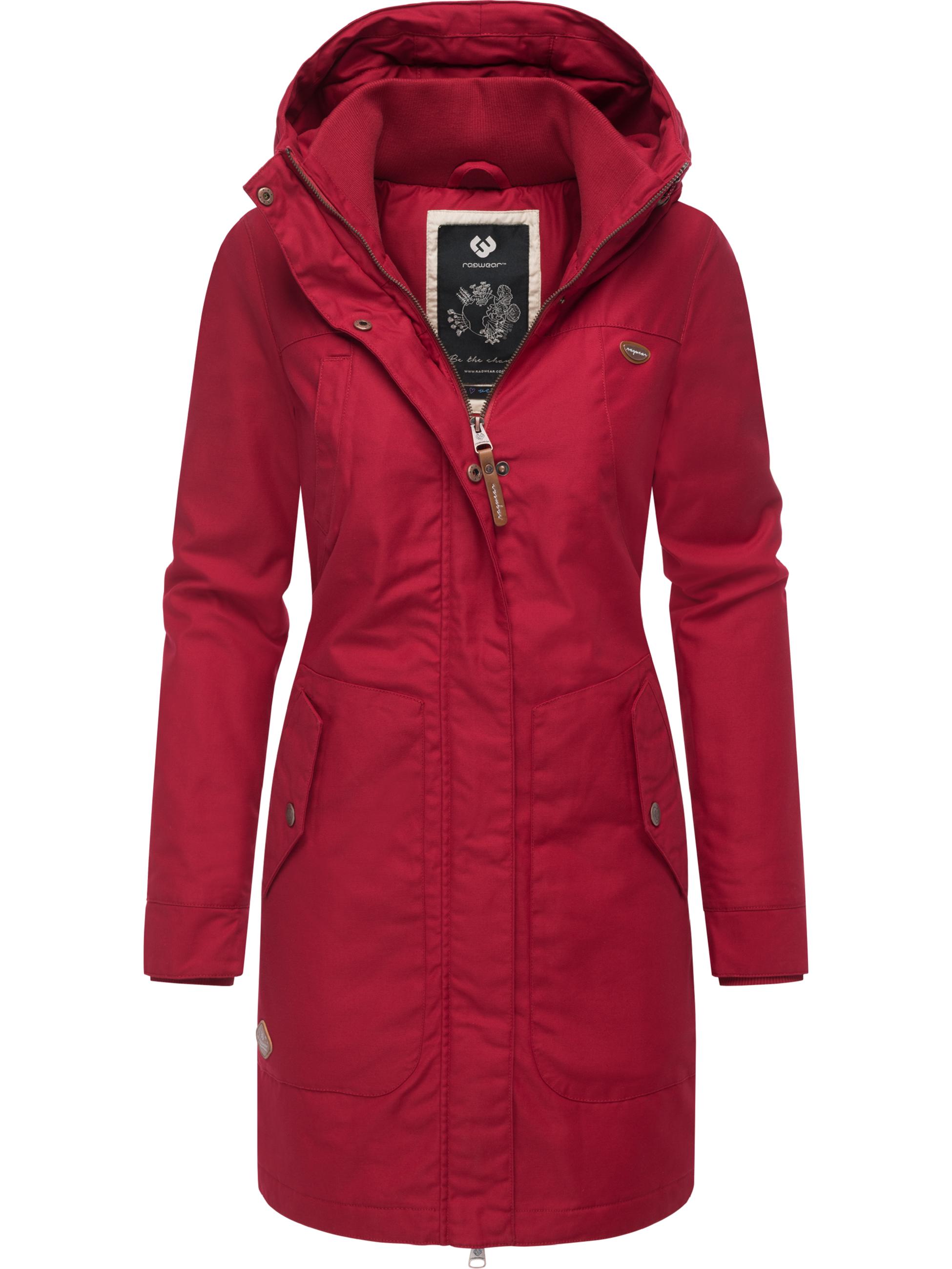 Langer Winterparka mit Kapuze "Jannisa" Dark Red25