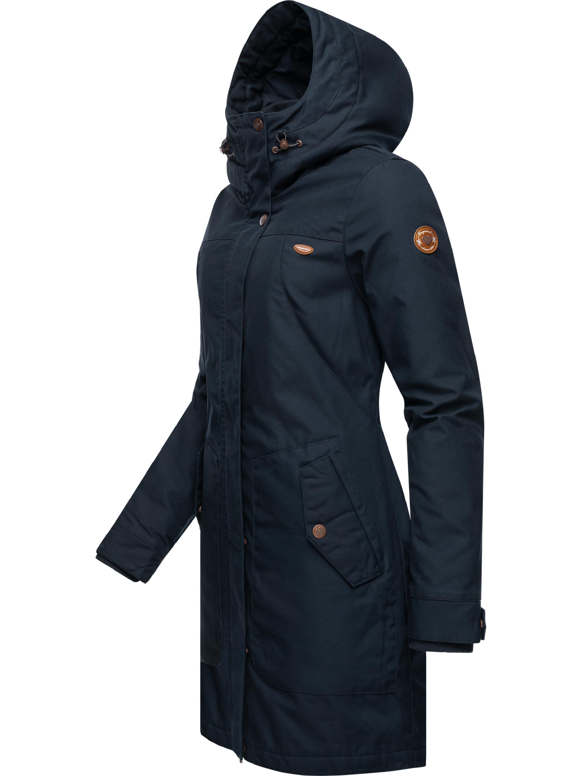 Langer Winterparka mit Kapuze "Jannisa" Navy