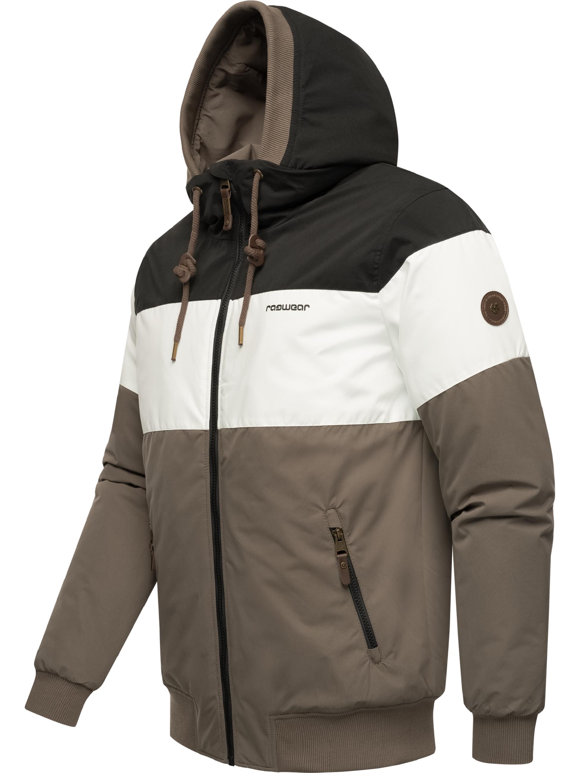 Outdoorjacke wasserdicht mit Kapuze "Jayce" Mocca