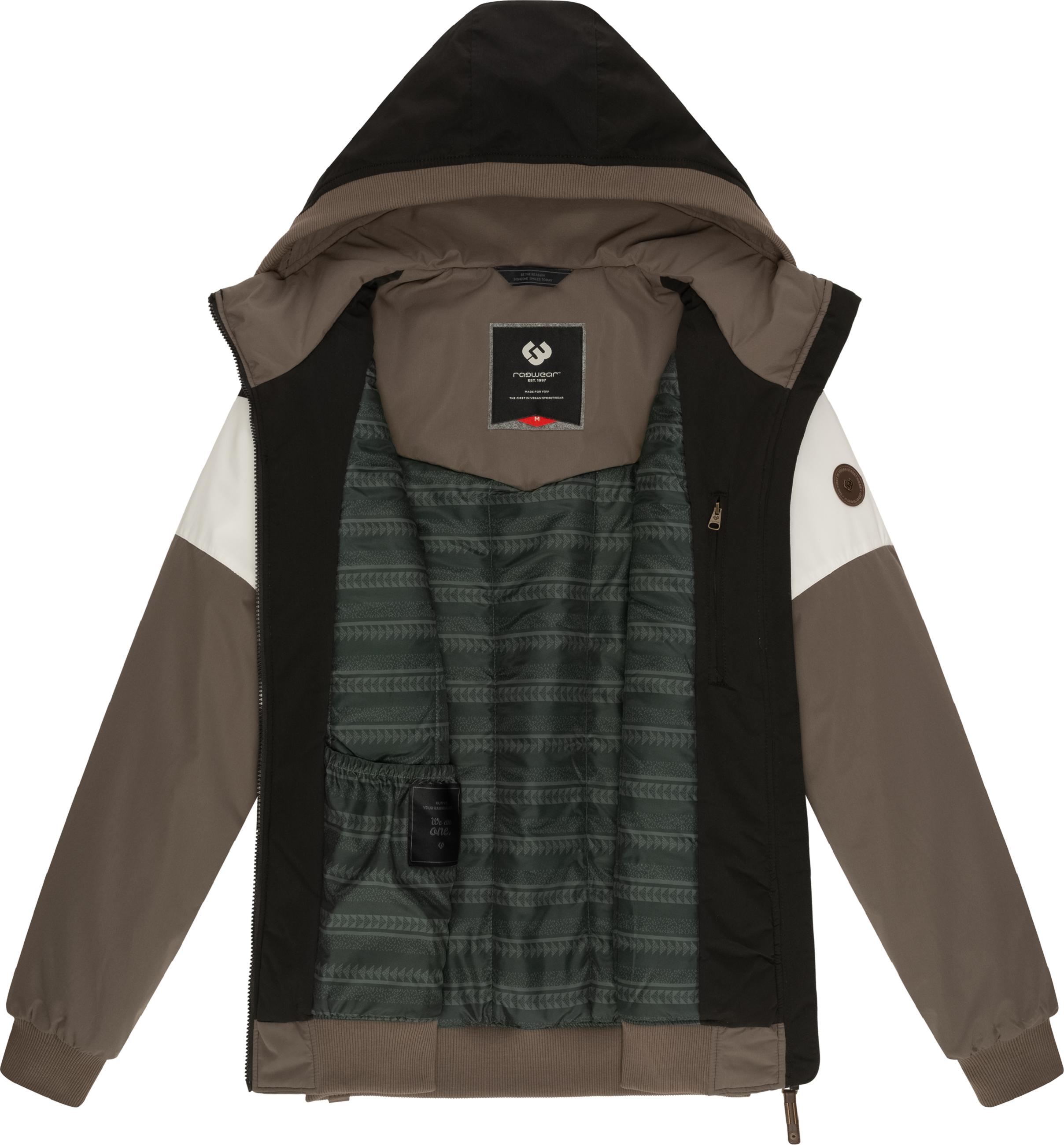 Outdoorjacke wasserdicht mit Kapuze "Jayce" Mocca