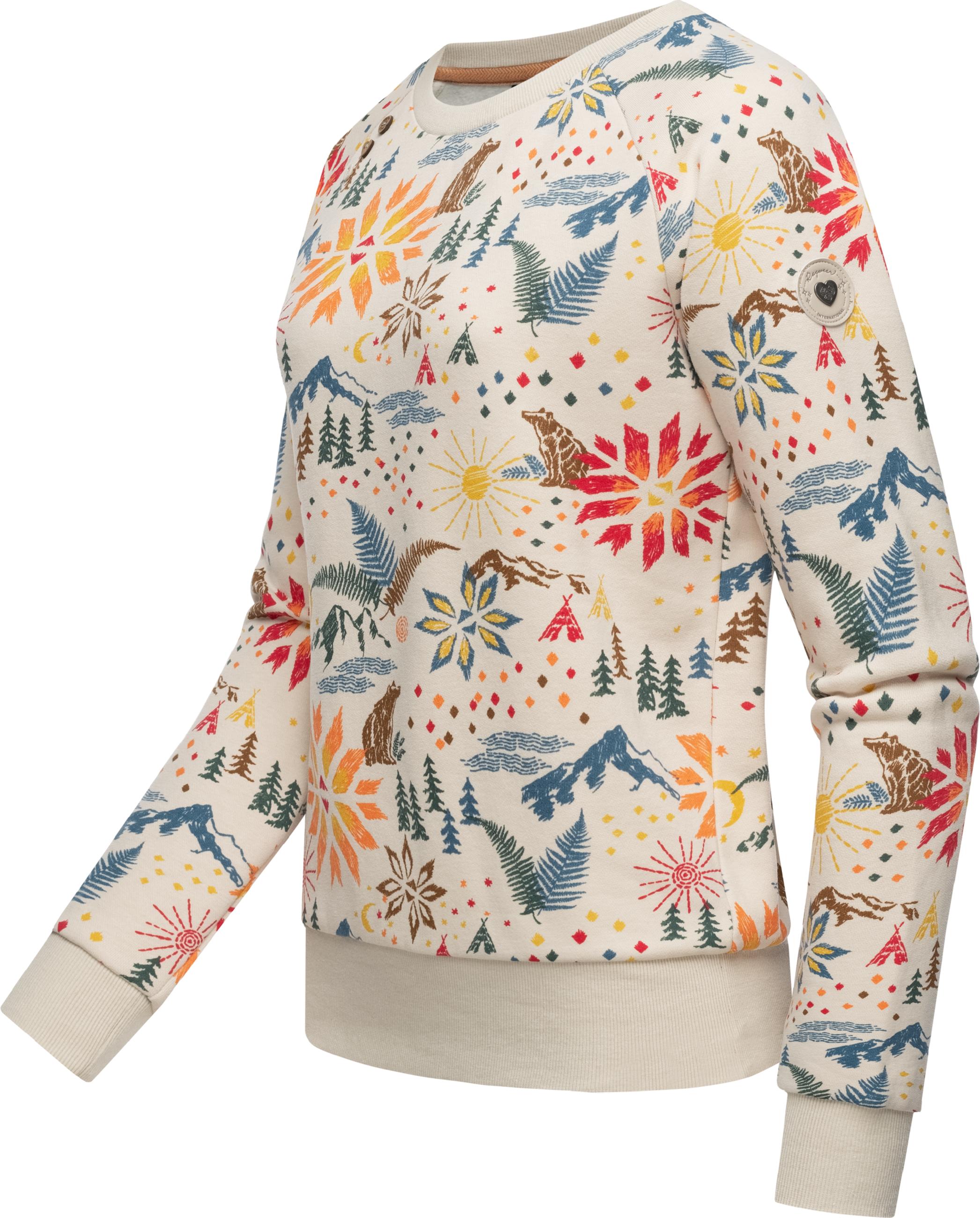 Gemustertes Sweatshirt "Johanka Print" Beige