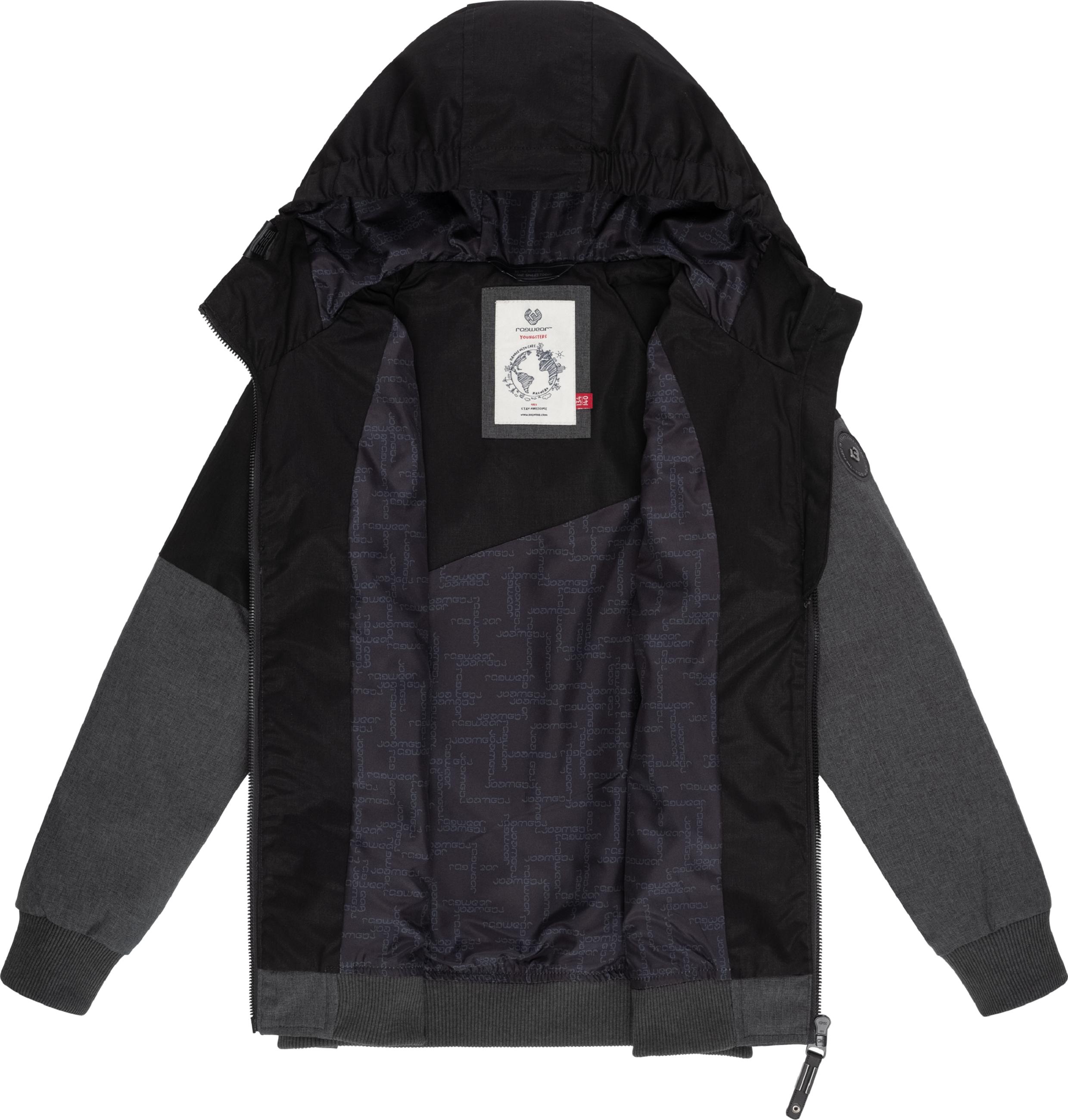 Leichte Übergangsjacke mit Kapuze "Jowell  II" Black