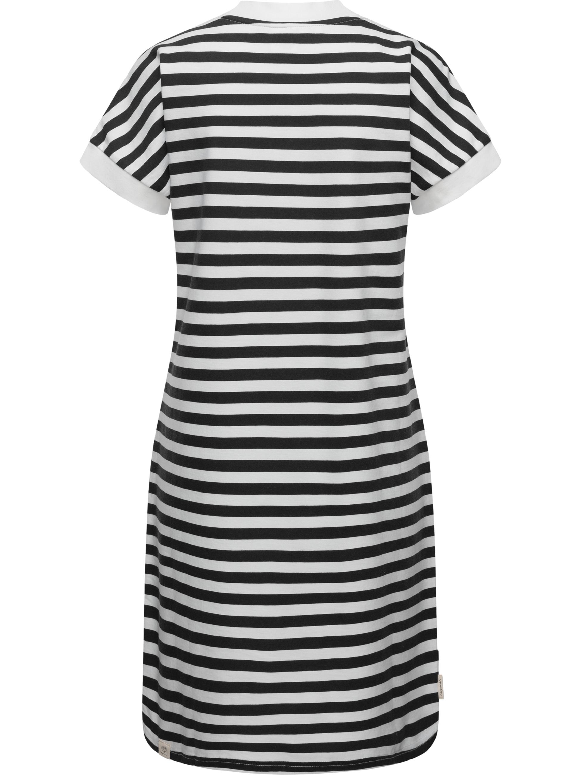 Nachhaltiges T-Shirt-Kleid "Katchi Stripes" Black