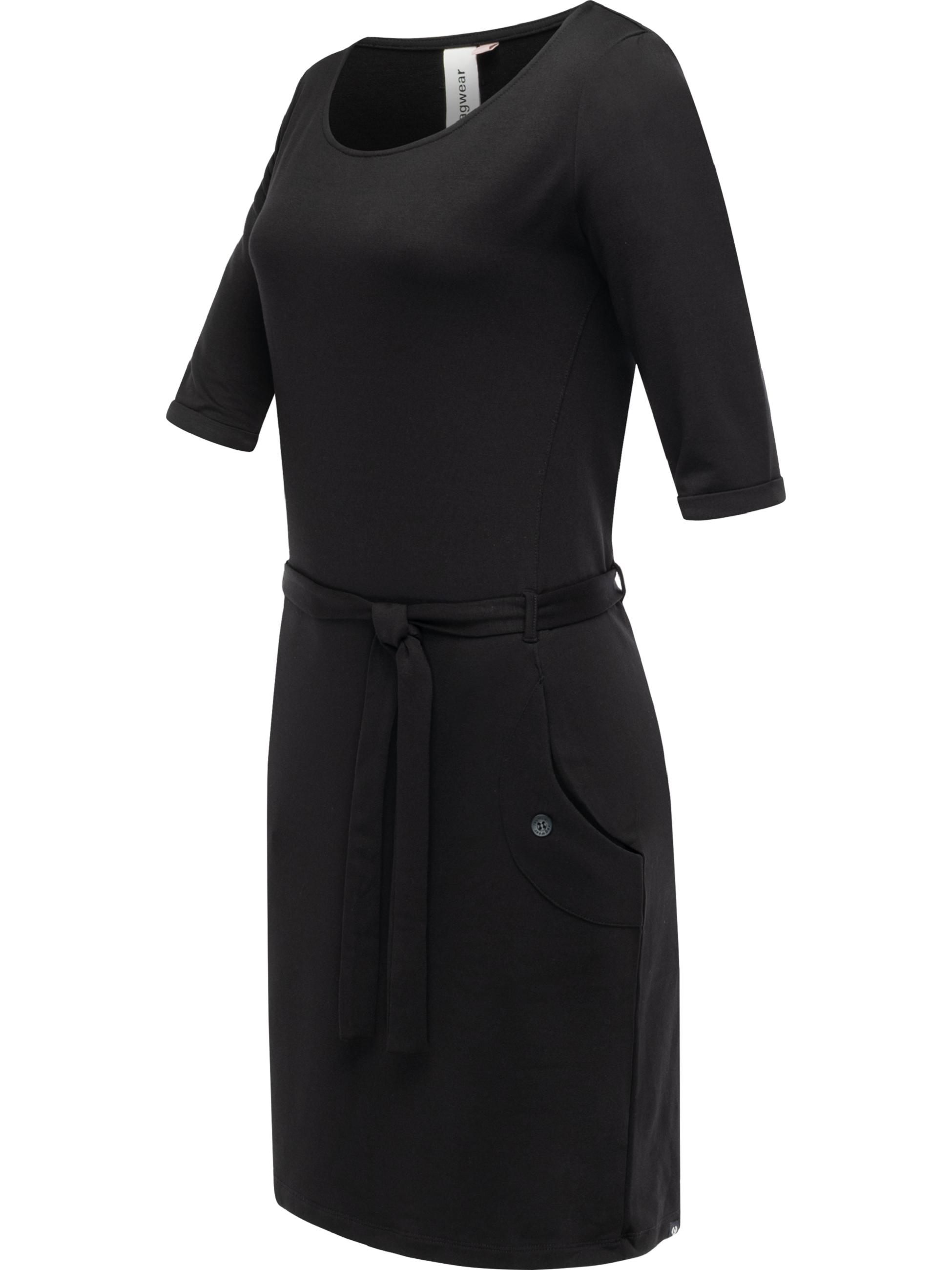 Midikleid mit Taillenband "Kenisha" Black