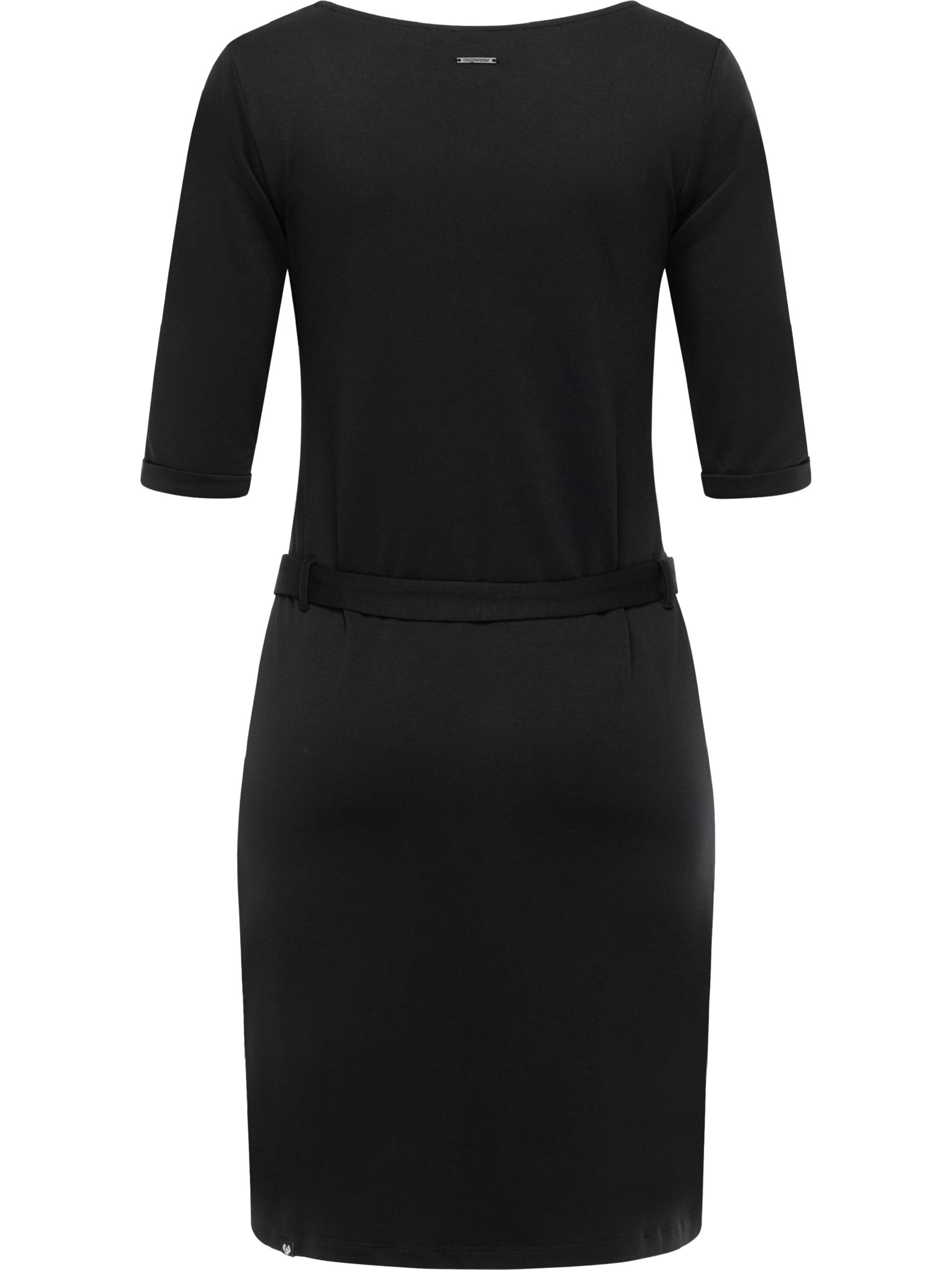 Midikleid mit Taillenband "Kenisha" Black