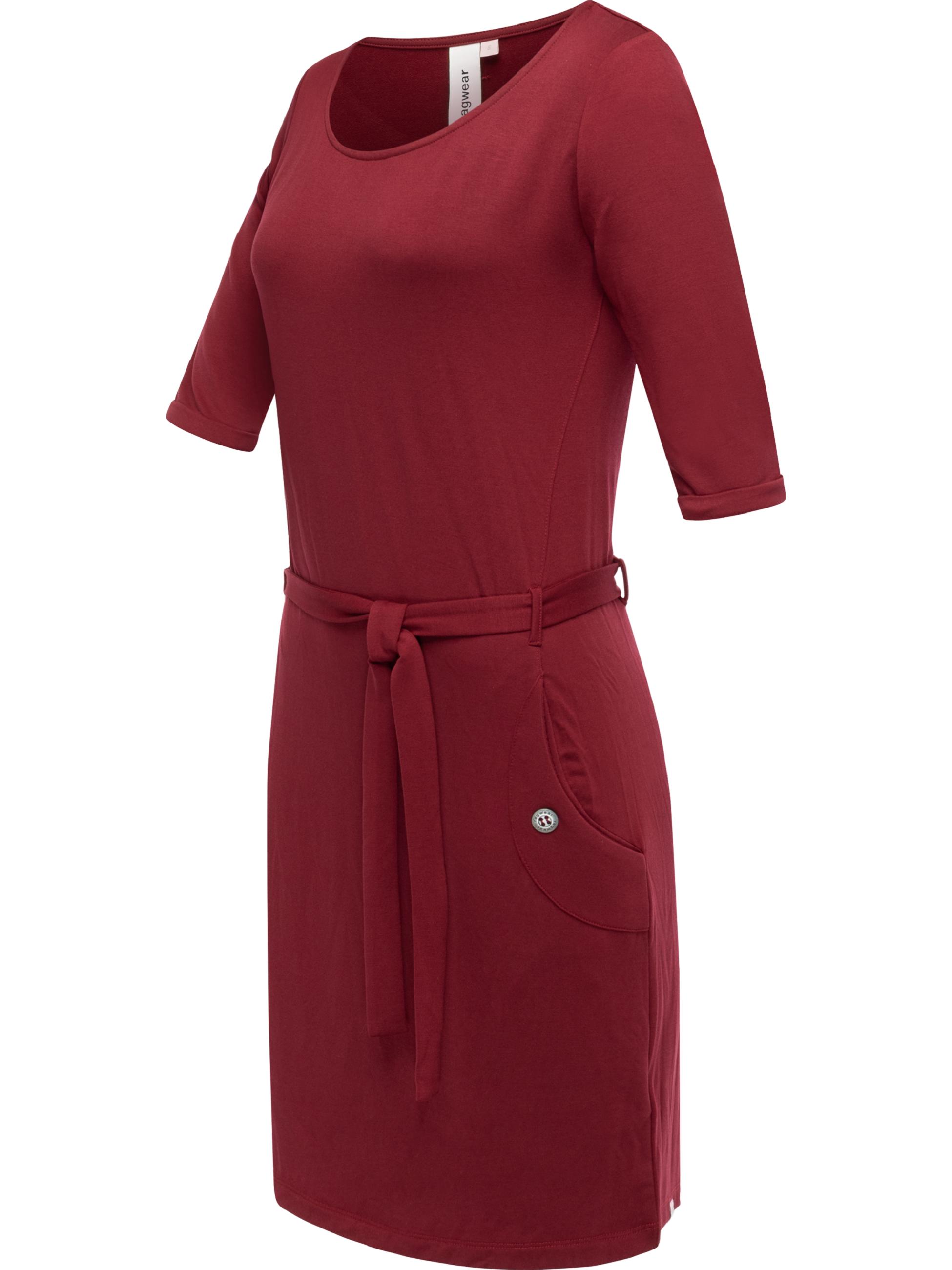 Midikleid mit Taillenband "Kenisha" Wine Red