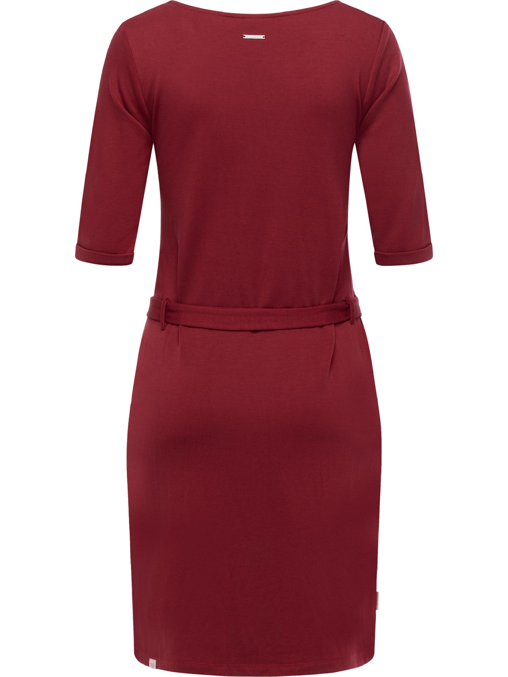 Midikleid mit Taillenband "Kenisha" Wine Red