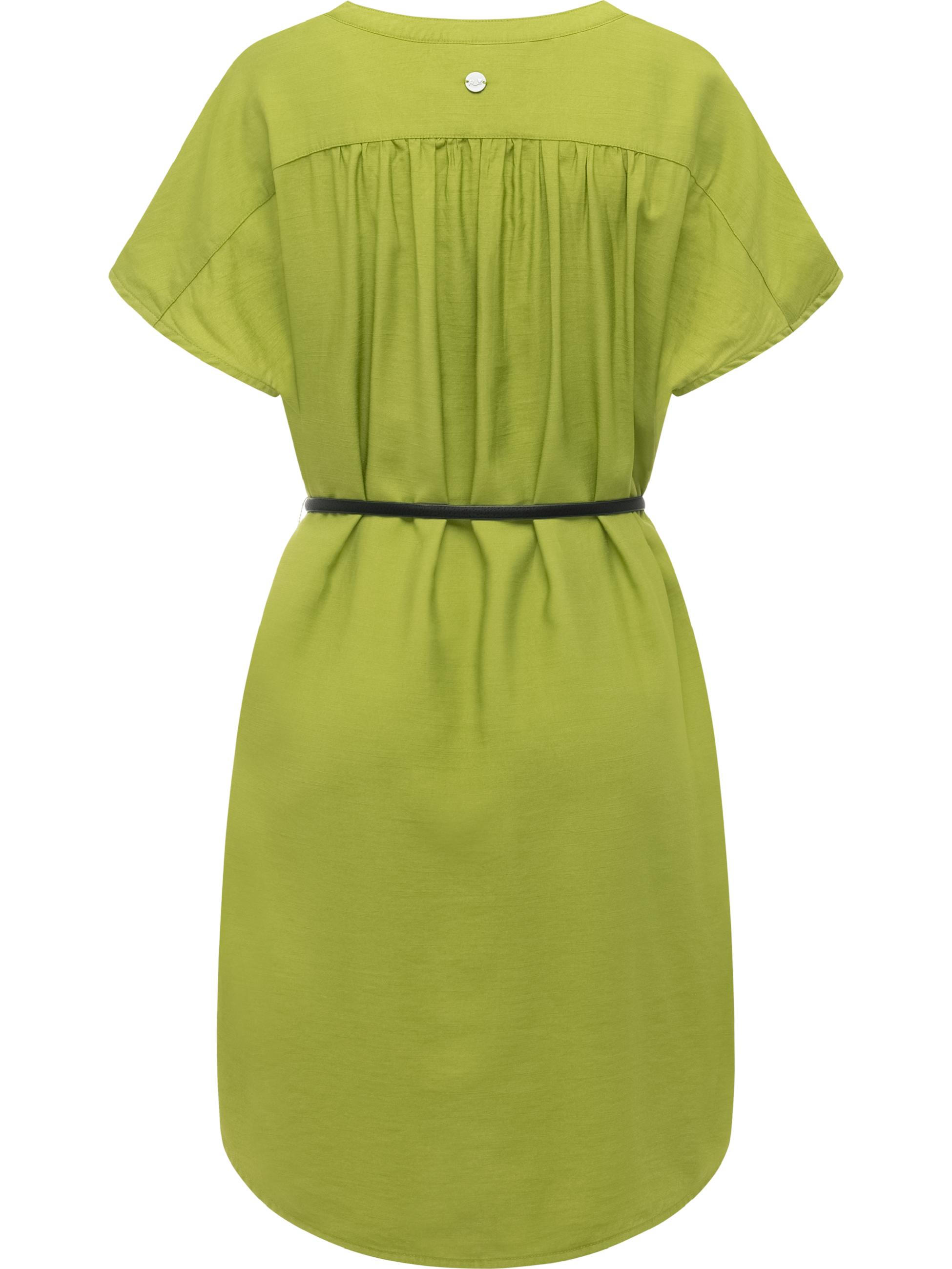 Lockeres Oversize Sommerkleid mit Gürtel "Klarisa" Pistachio