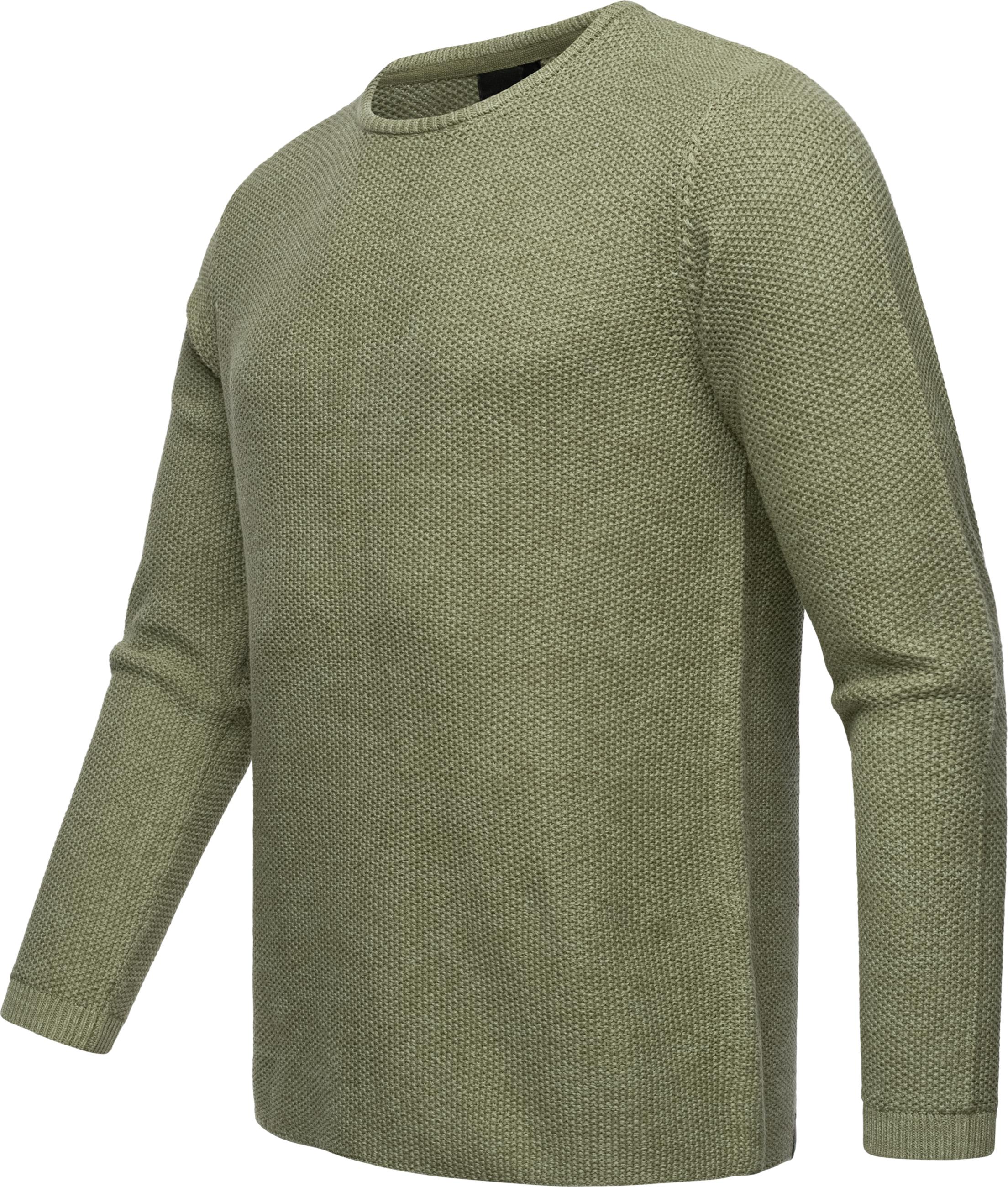 Basic Strickpullover "Knitson" Olive