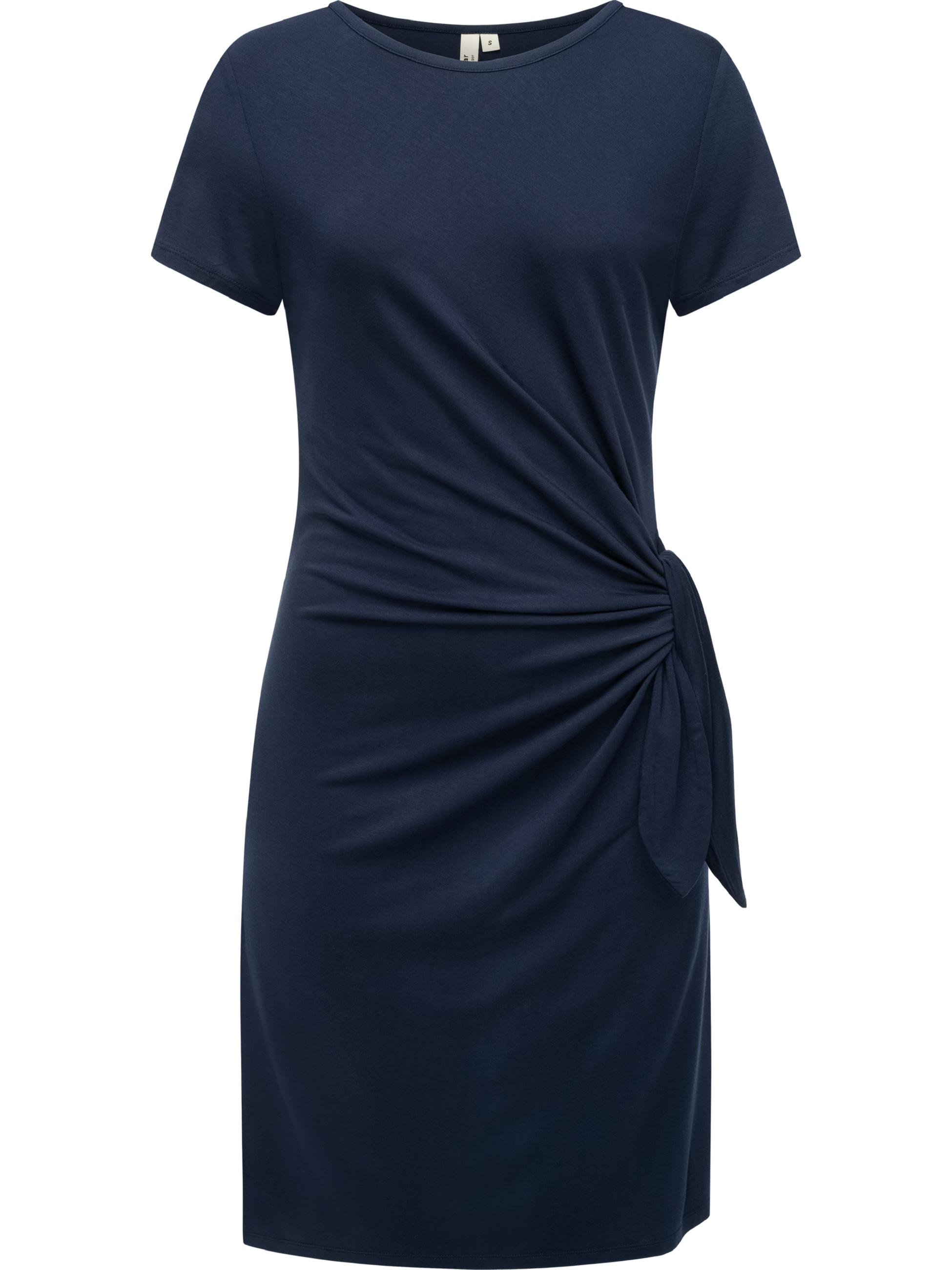 Kurzarm Sommerkleid mit seitlichem Bindeband "Knotta" Navy