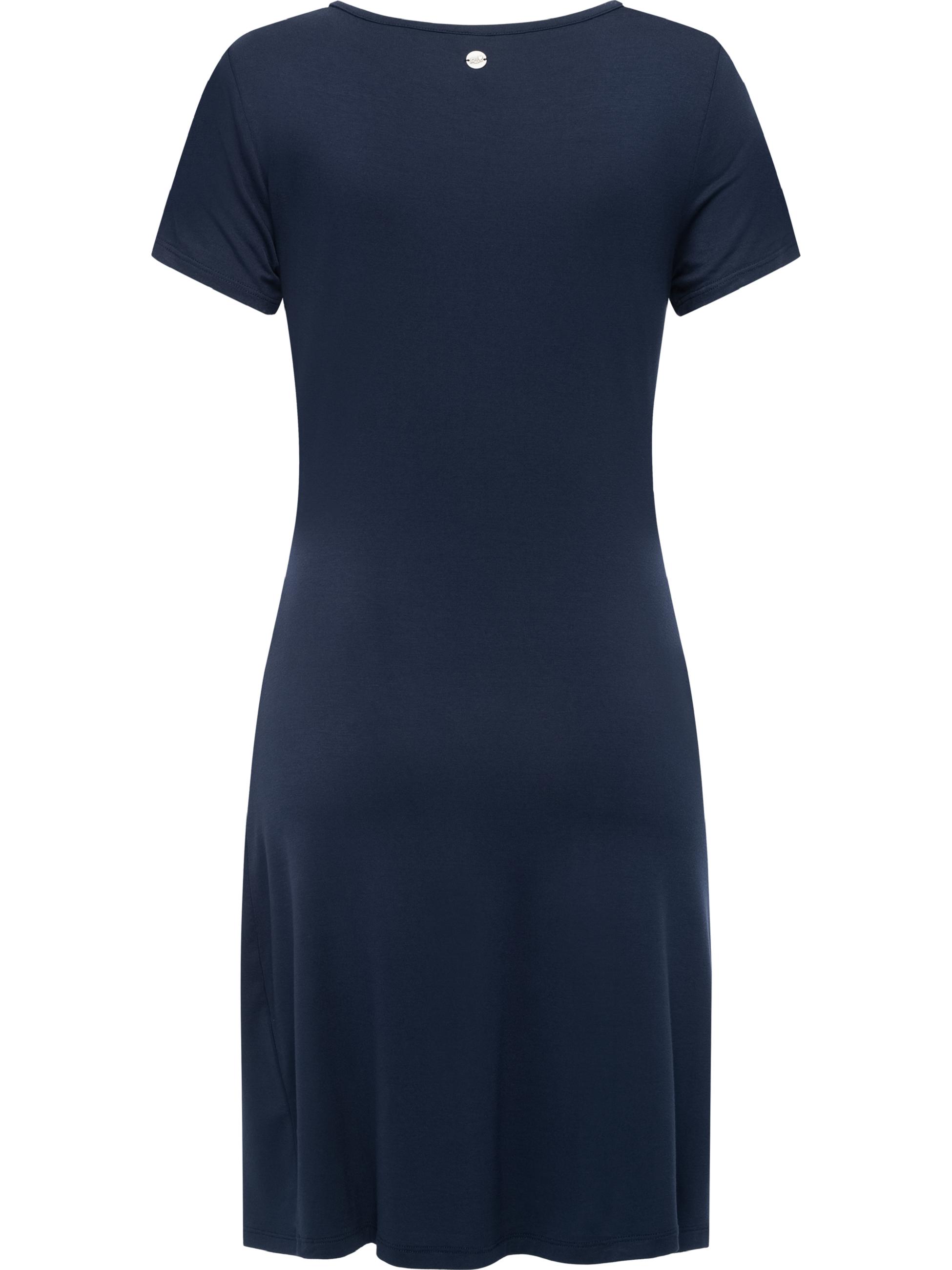 Kurzarm Sommerkleid mit seitlichem Bindeband "Knotta" Navy