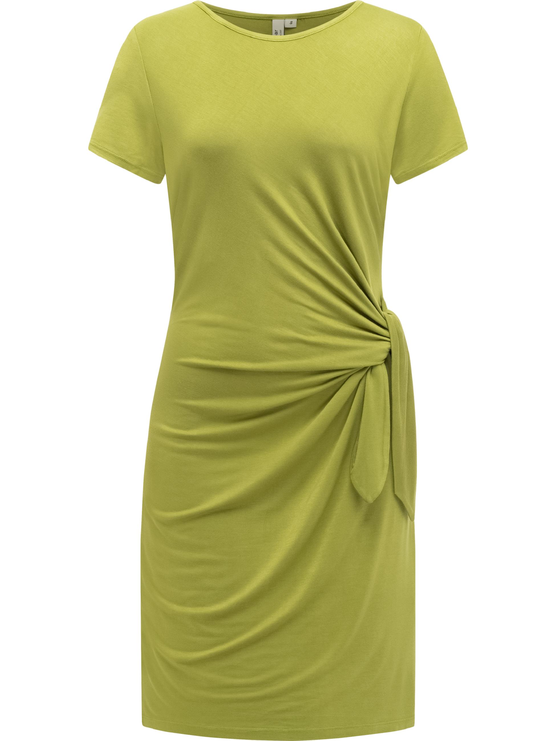 Kurzarm Sommerkleid mit seitlichem Bindeband "Knotta" Pistachio26