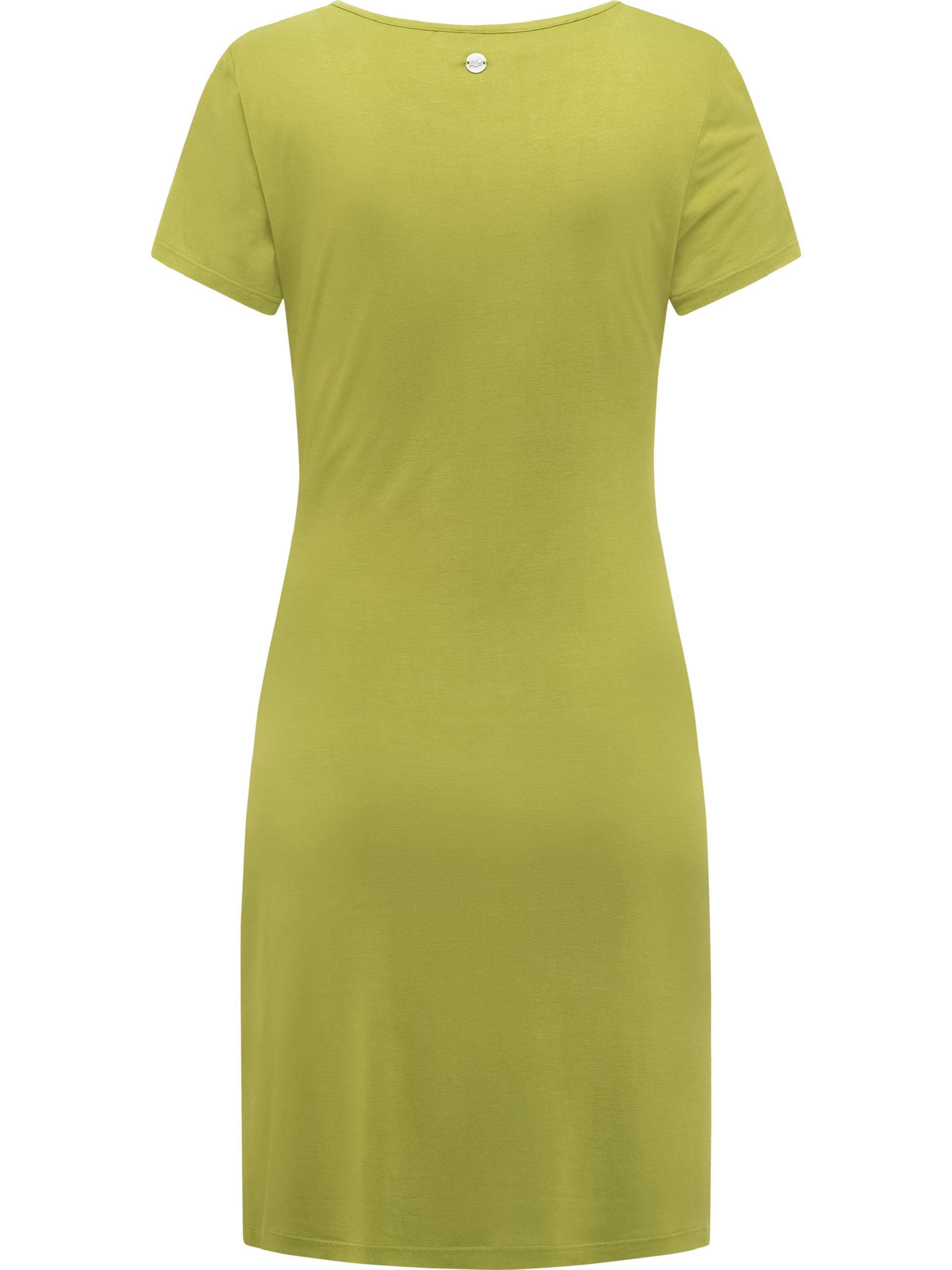Kurzarm Sommerkleid mit seitlichem Bindeband "Knotta" Pistachio26
