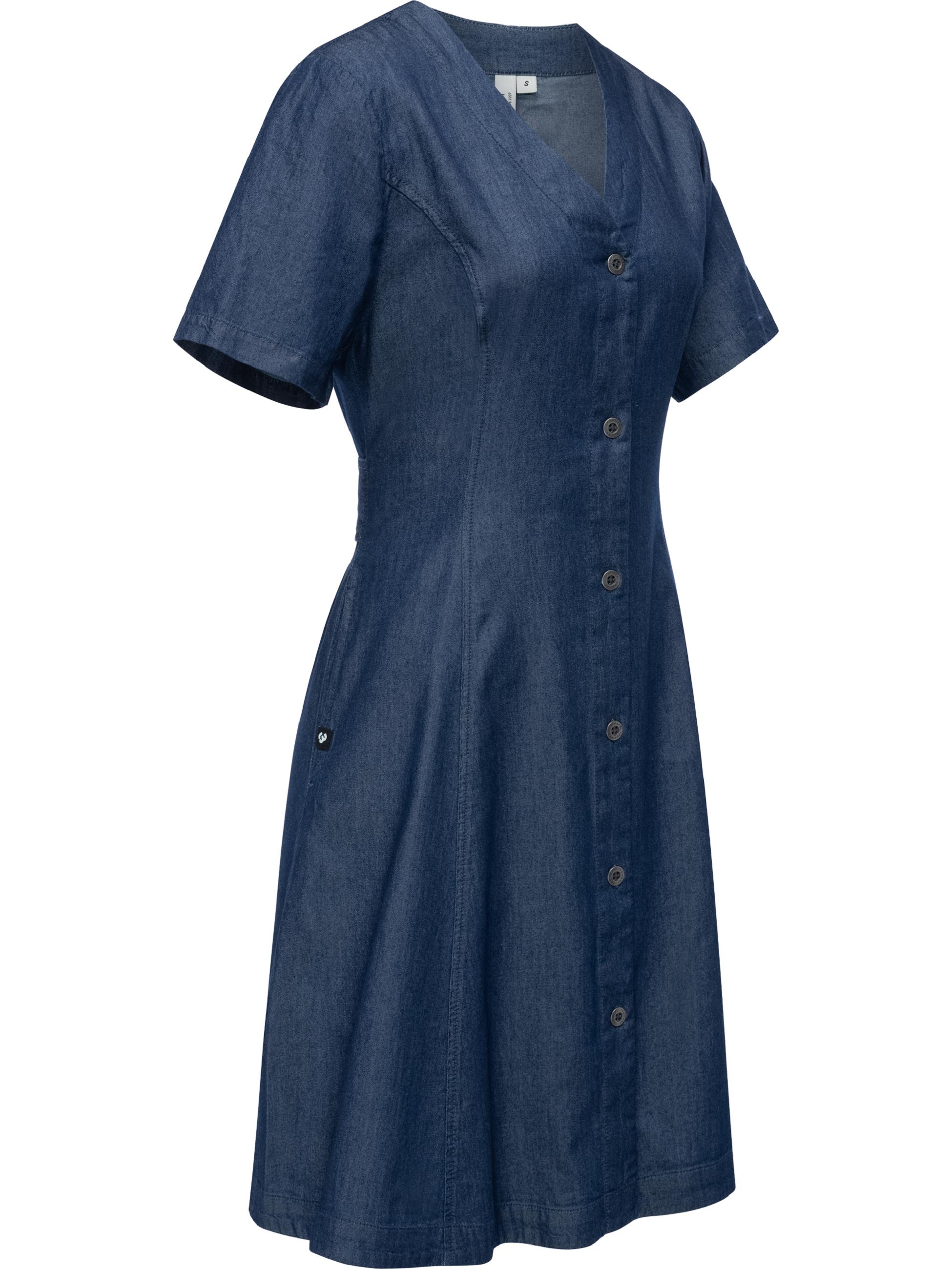 Minikleid mit Schleife am Rücken "Kveeda Denim" Dark Blue Denim